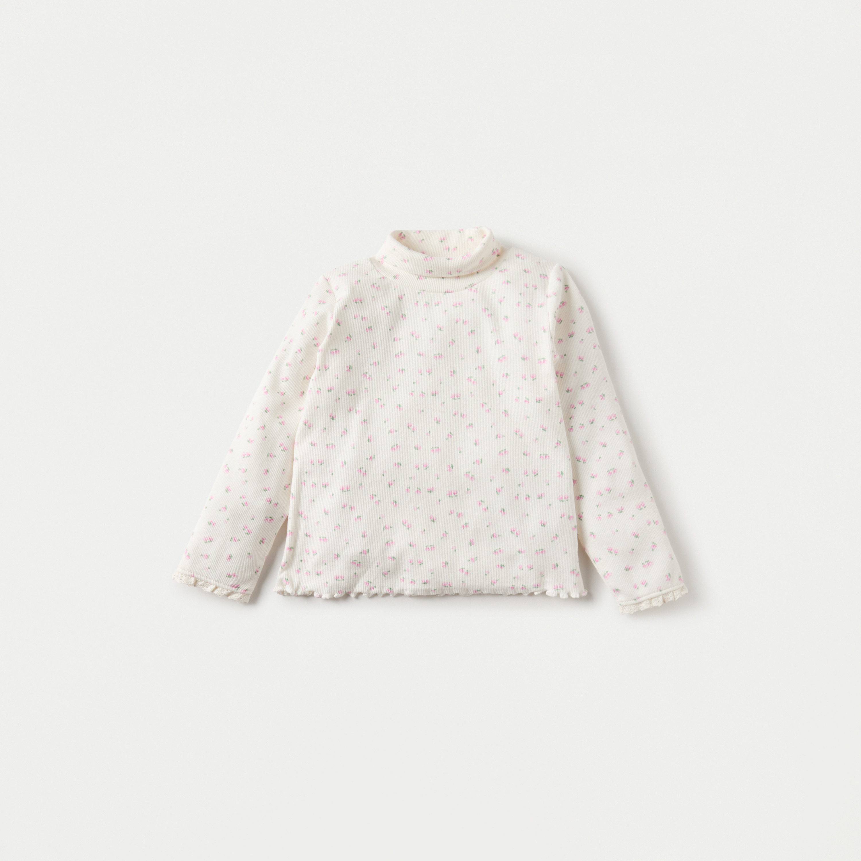 Juniors Ribbed Top with Turtle Neck and Long Sleeves - Set of 2-baby-girls-clothing-tshirts-image-3