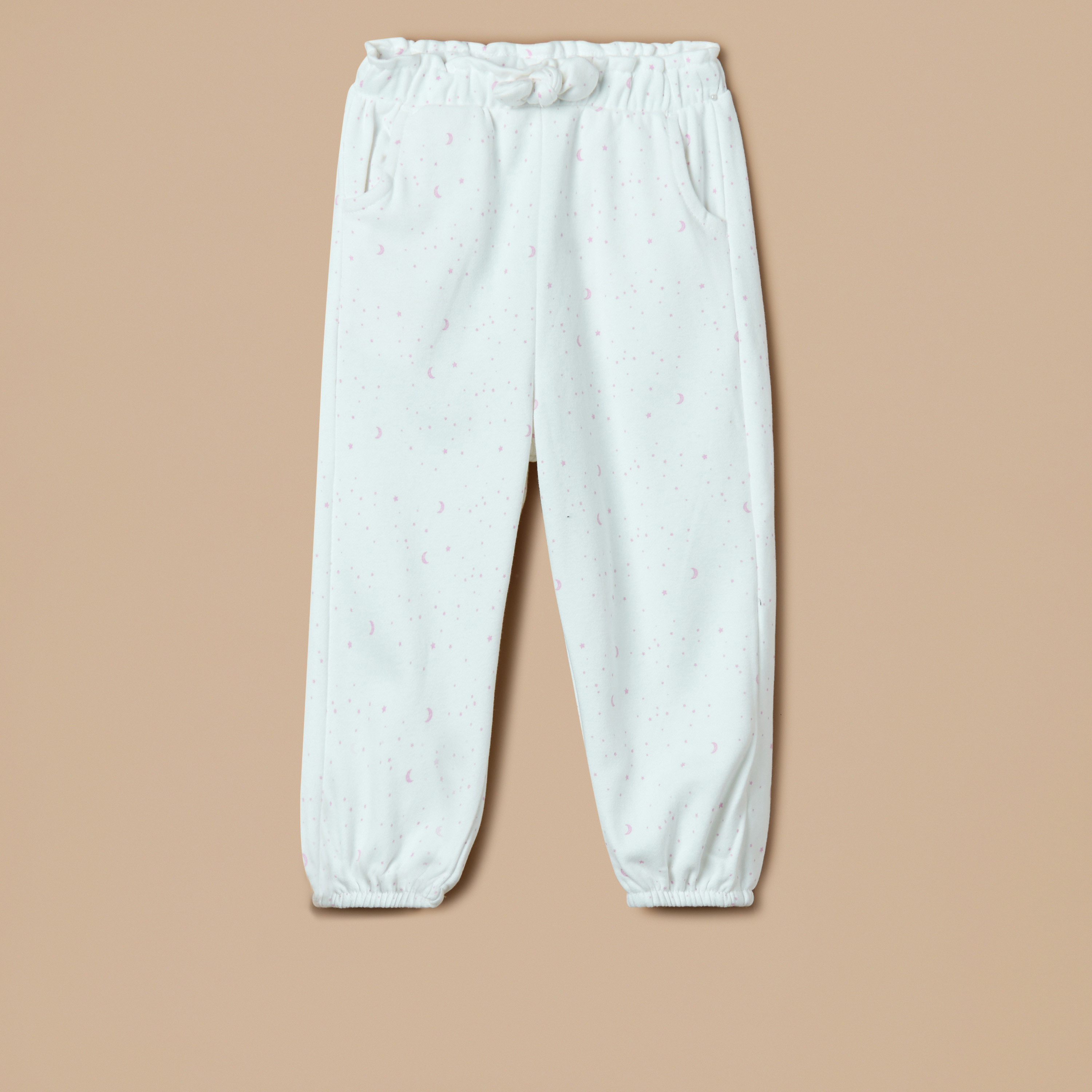 بنطلون رياضي بخصر مطاطي وجيوب وطبعات من جونيورز-baby-girls-clothing-bottoms-joggersandtrackpants-image-1