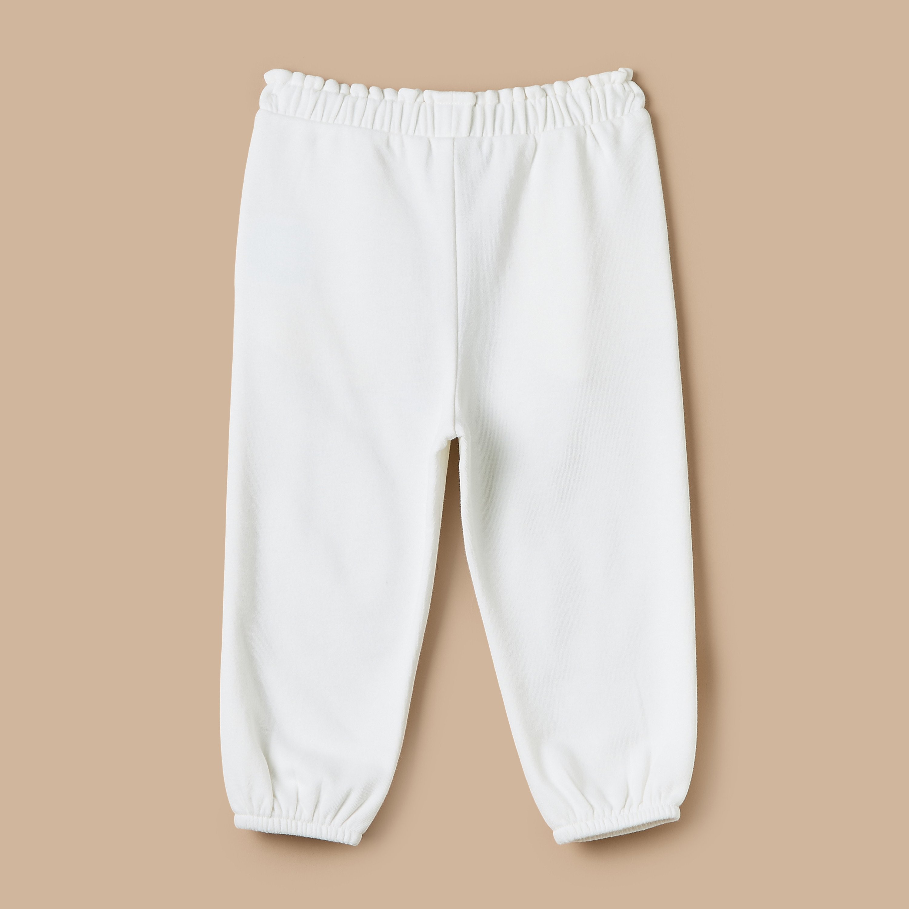 Juniors Heart Embroidered Joggers with Bow Detail and Pockets-baby-girls-clothing-bottoms-joggersandtrackpants-image-2
