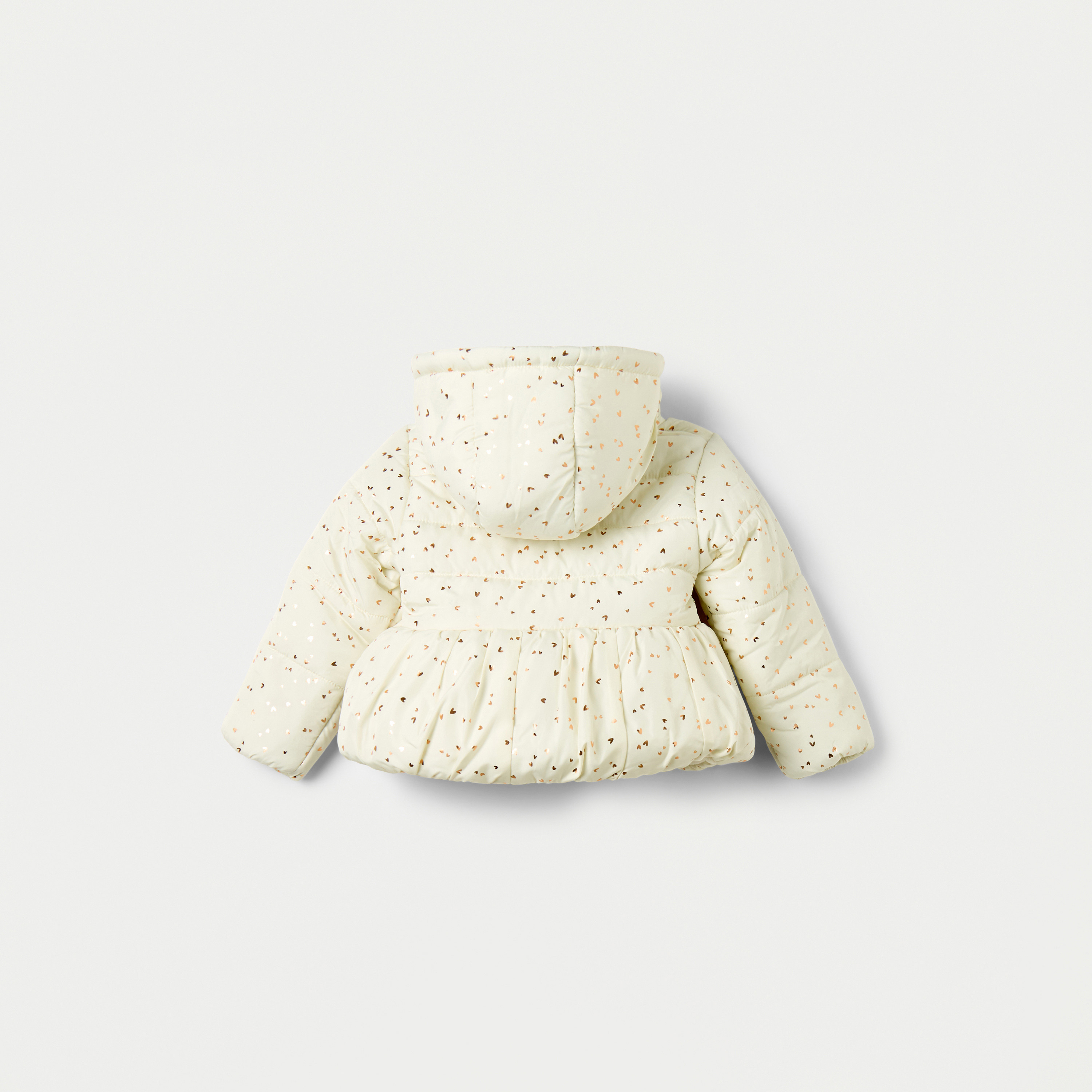 جاكيت ثقيل بأكمام طويلة وقبعة وطبعات قلب من جونيورز-baby-girls-clothing-winterwear-jacketsandcoats-image-2