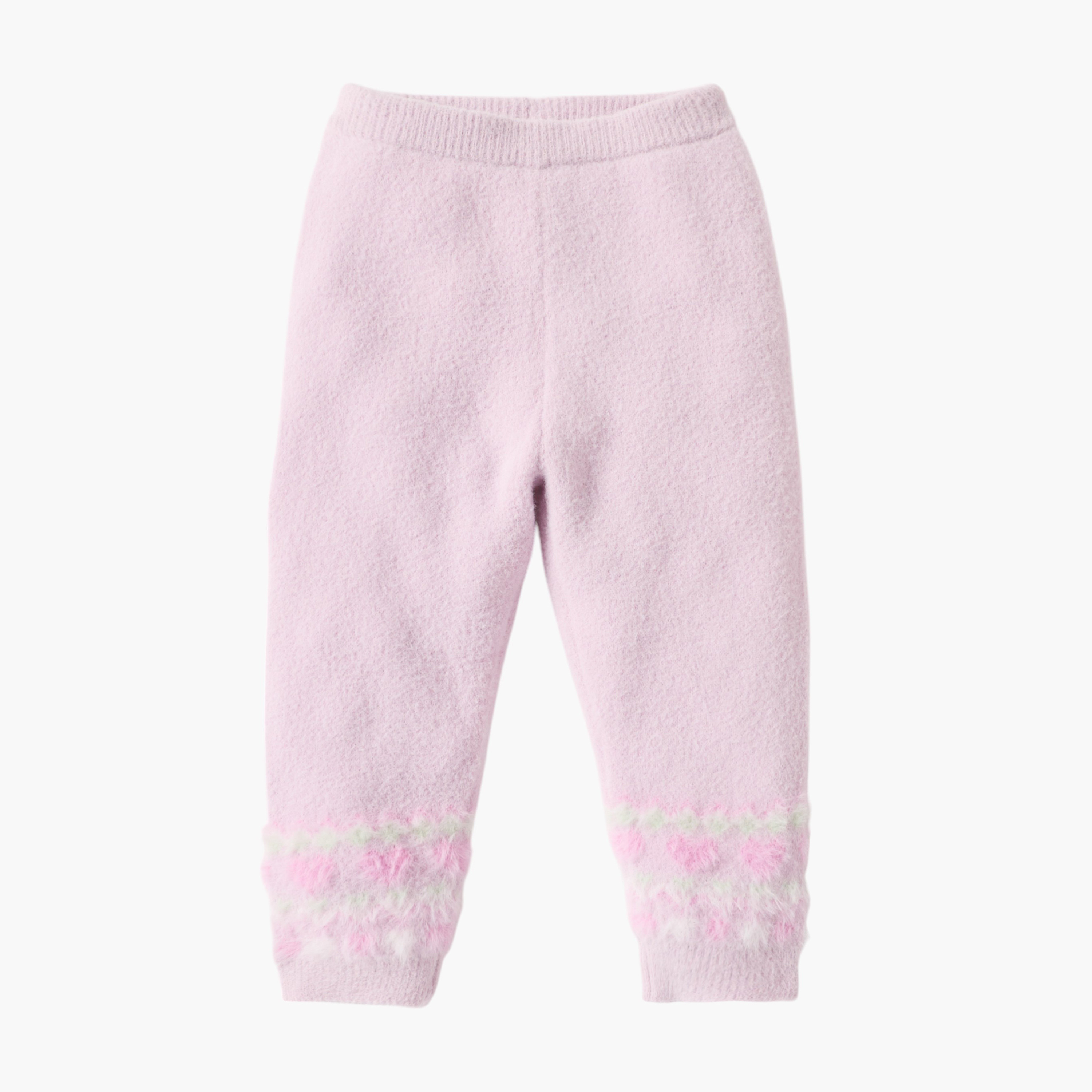 طقم سويت شيرت بارز الملمس بقبعة بأكمام طويلة وبنطلون رياضي من جونيورز-baby-girls-clothing-setsandcoords-image-3