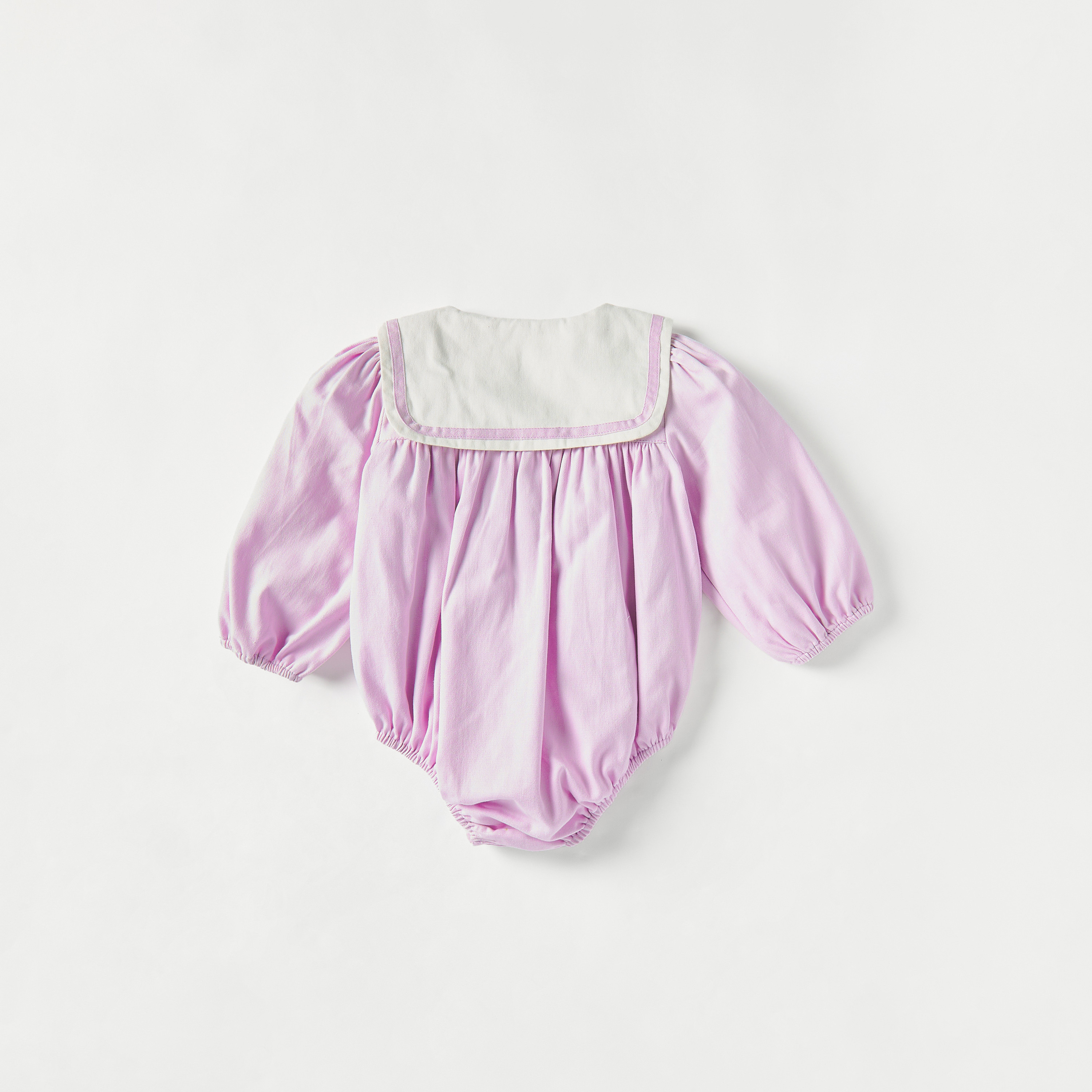 أفرول سادة بياقة بيتر بان وأكمام طويلة من جونيورز-baby-girls-clothing-rompers-image-2