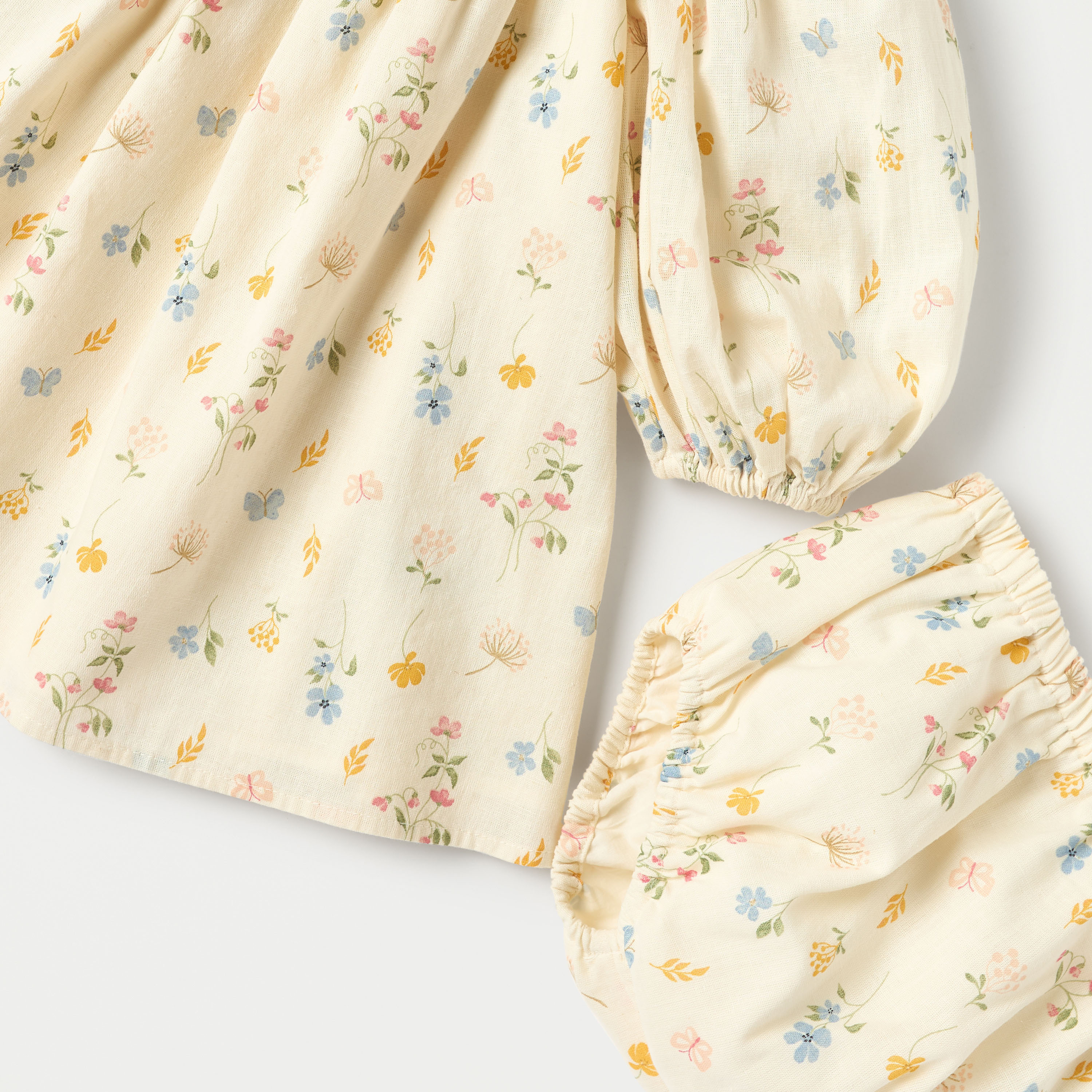 Juniors Floral Print Long Sleeves Empire Dress with Bloomers-baby-girls-clothing-dressesandjumpsuits-image-5