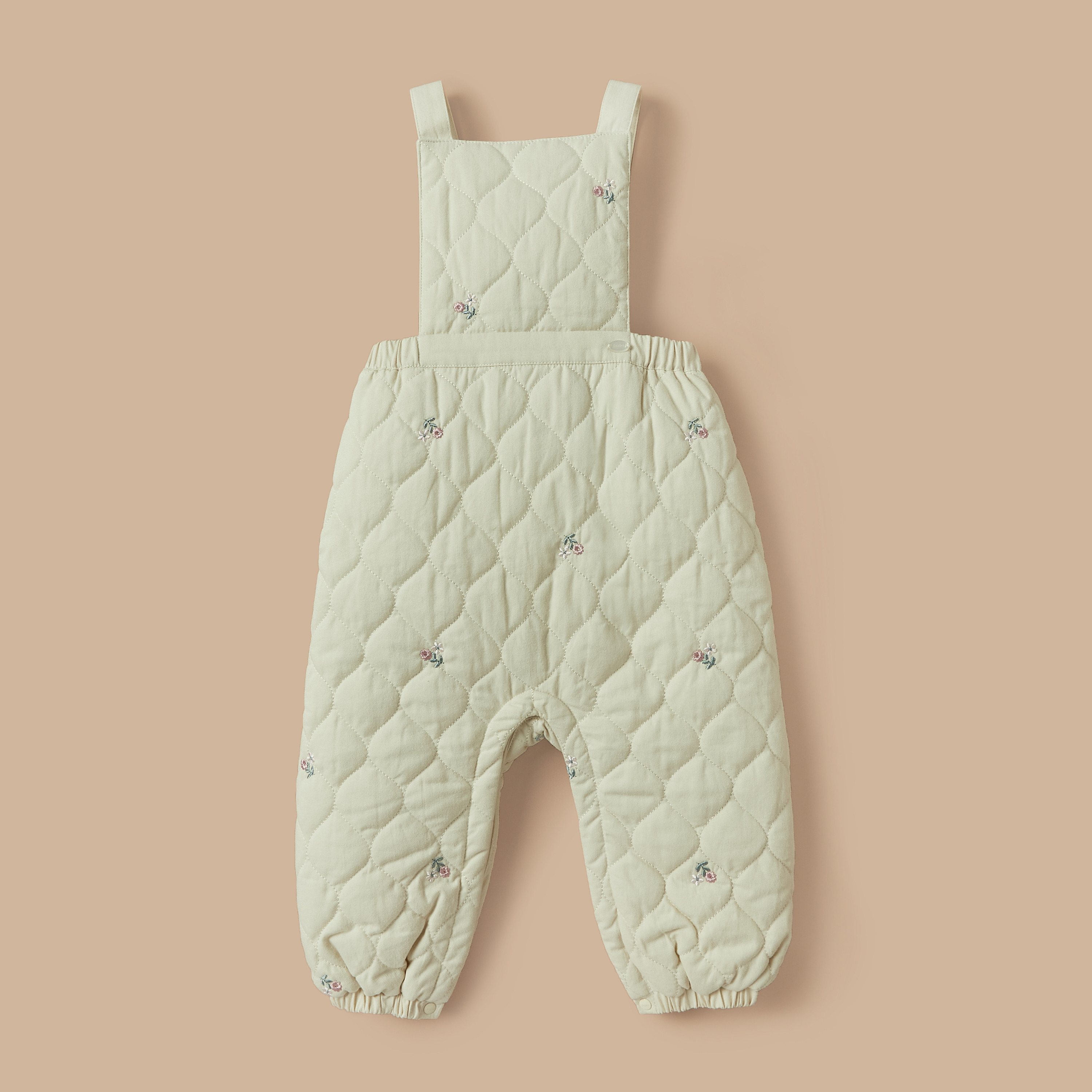 Giggles Ribbed High Neck Top and Floral Embroidered Pinafore Set-baby-girls-clothing-setsandcoords-image-2