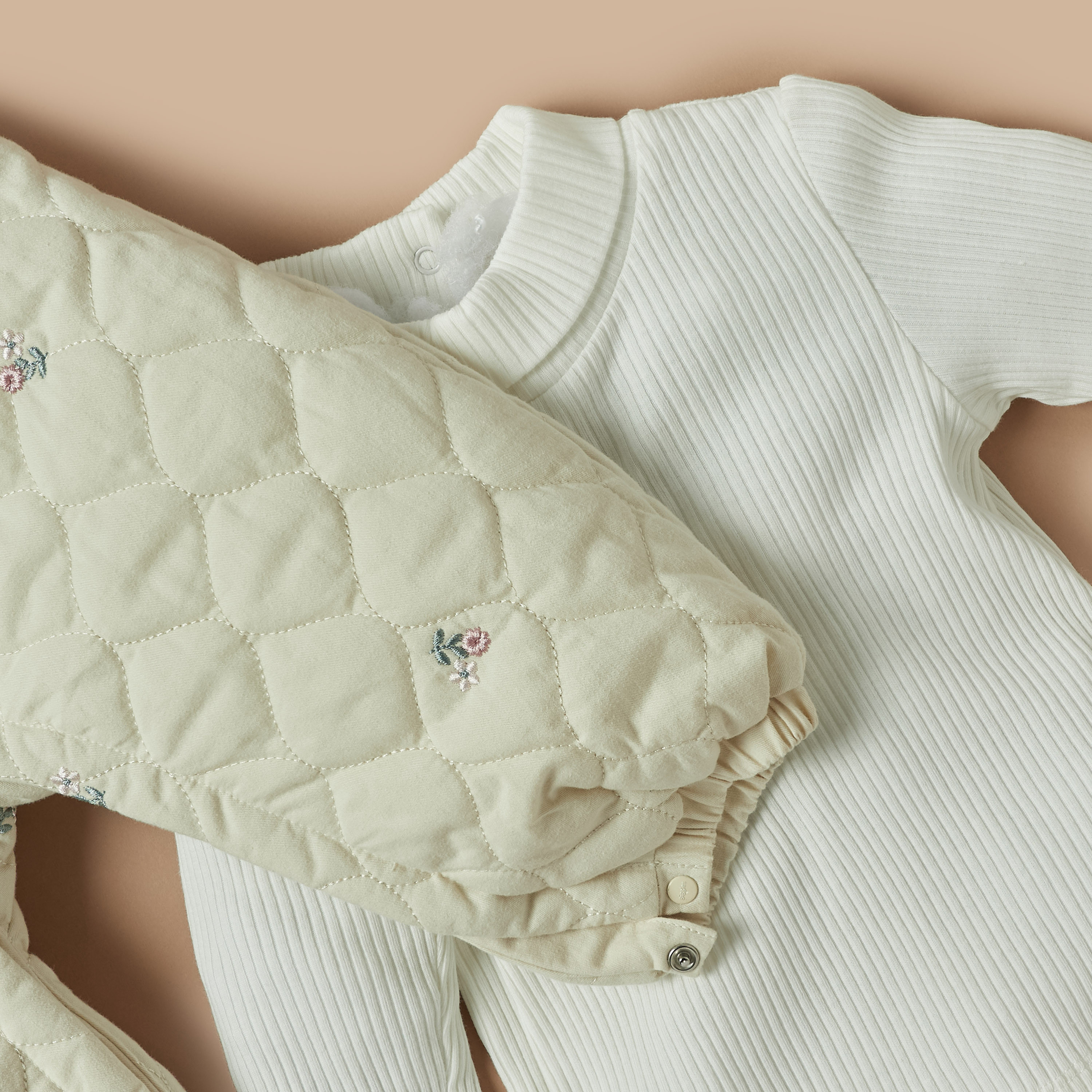 Giggles Ribbed High Neck Top and Floral Embroidered Pinafore Set-baby-girls-clothing-setsandcoords-image-4