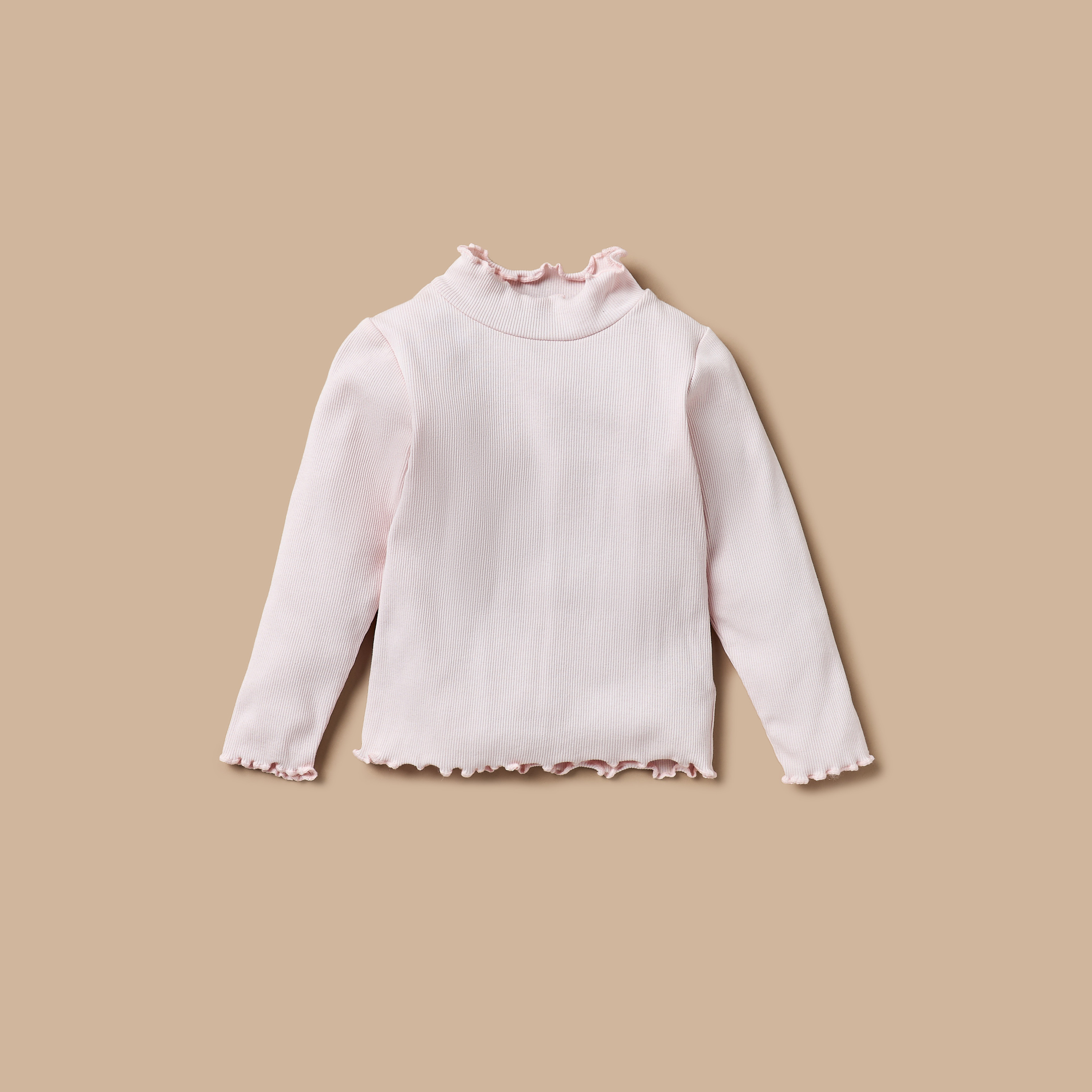Sanrio Hello Kitty Detail Dungaree and Turtle Neck Top Set-baby-girls-clothing-setsandcoords-image-3