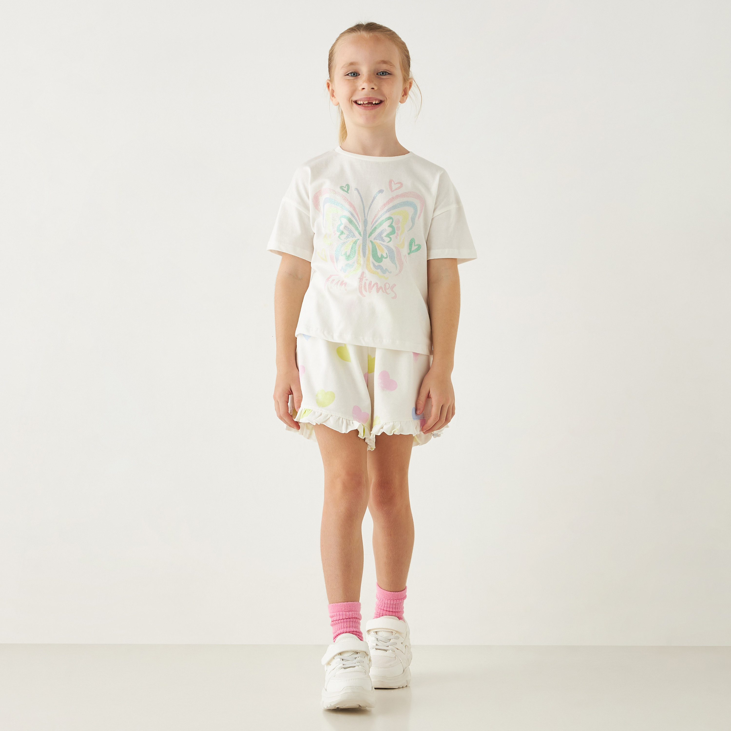 تيشيرت بأكمام قصيرة وطبعات جرافيك من جونيورز-girls-clothing-tshirts-image-2
