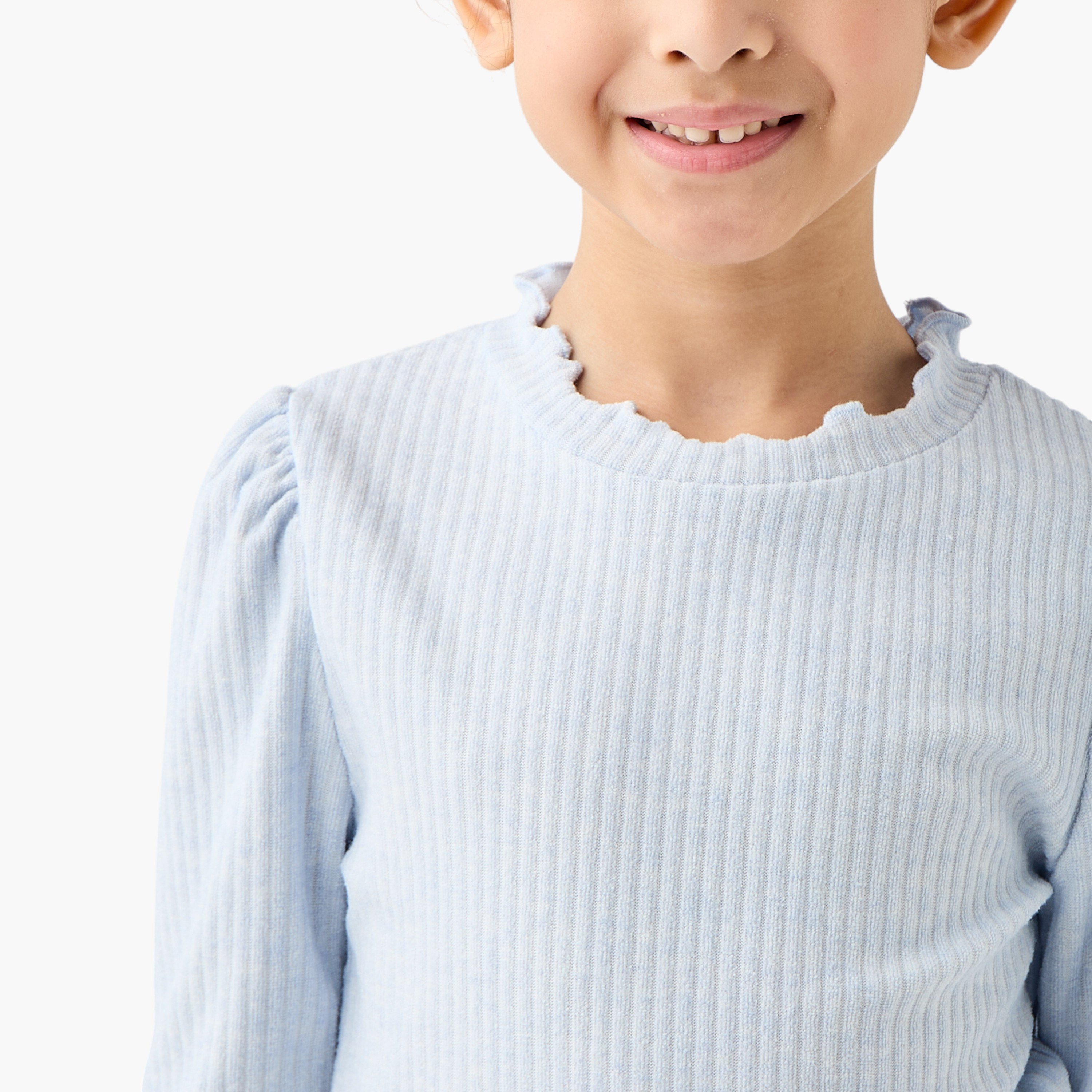 Juniors Ribbed T-shirt with Long Sleeves - Set of 2-girls-clothing-tshirts-image-5
