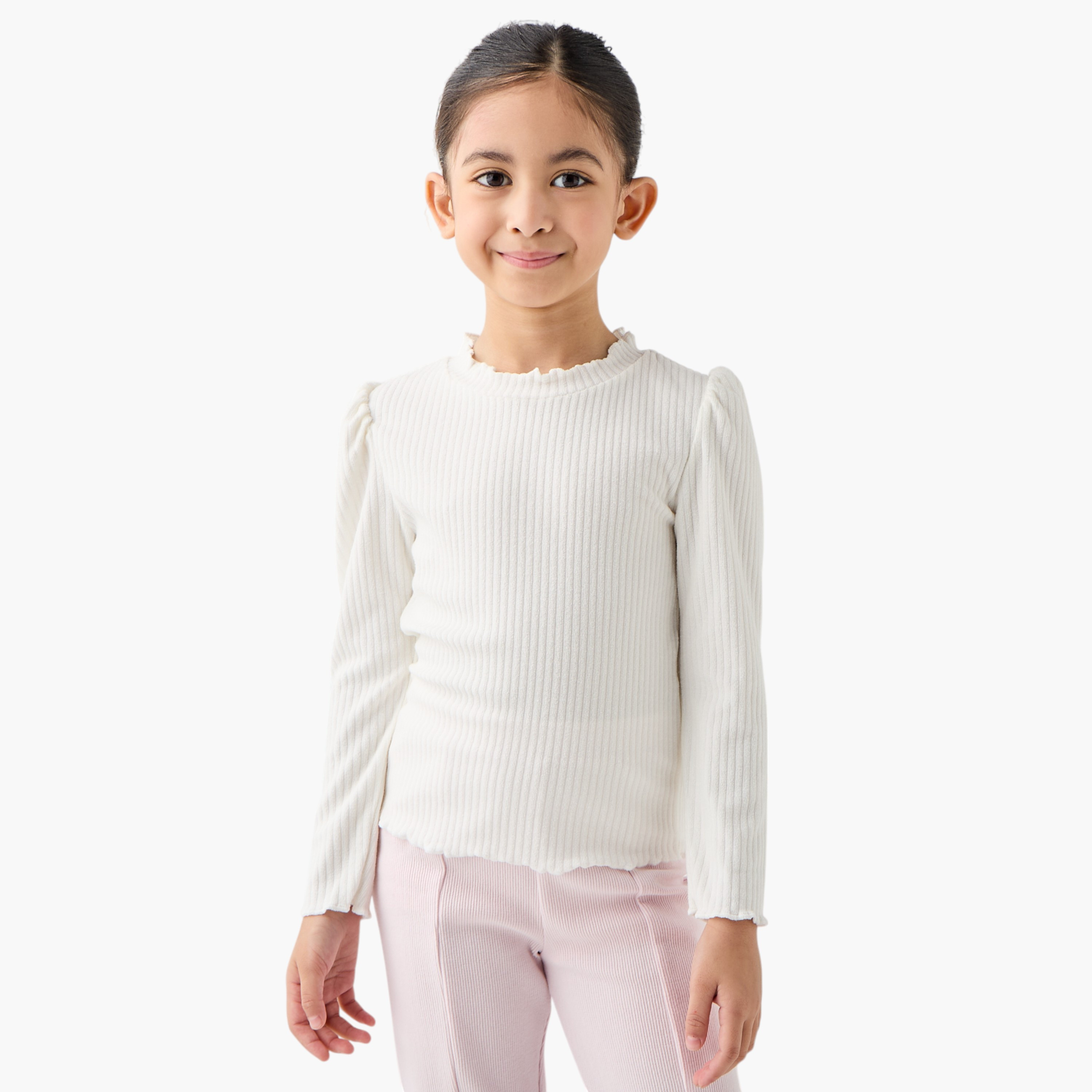 Juniors Ribbed T-shirt with Long Sleeves - Set of 2-girls-clothing-tshirts-image-6