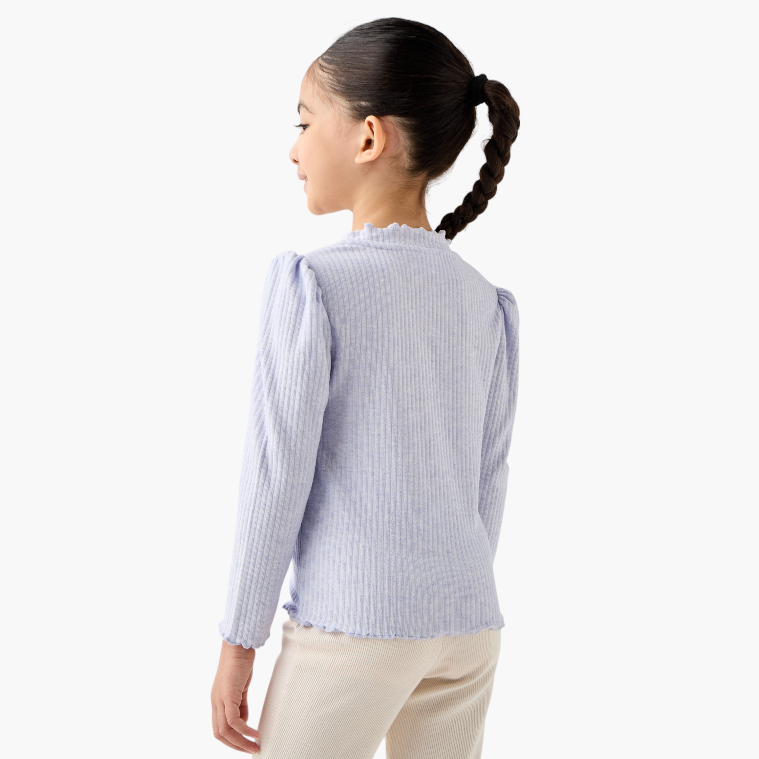 Juniors Ribbed T-shirt with Long Sleeves - Set of 2-girls-clothing-tshirts-image-4