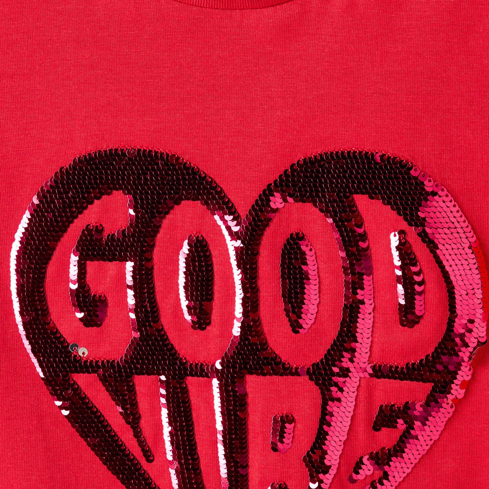 Juniors Crew Neck Short Sleeves T-shirt with Sequin Detail-girls-clothing-tshirts-image-5