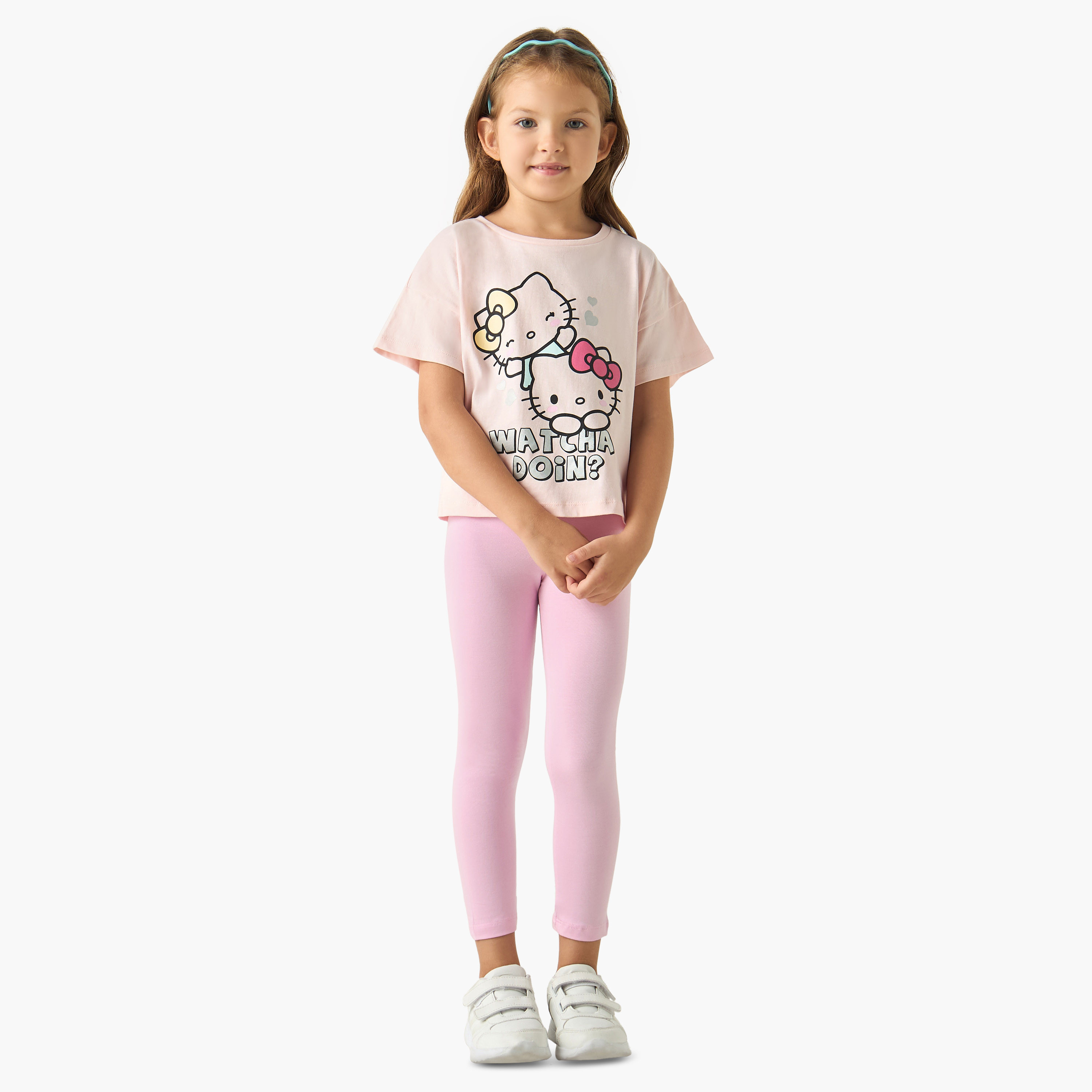 بنطلونات ليقنز متنوعة بخصر مطّاطي من جونيورز - طقم من 2 قطعة-baby-girls-clothing-bottoms-leggings-image-3