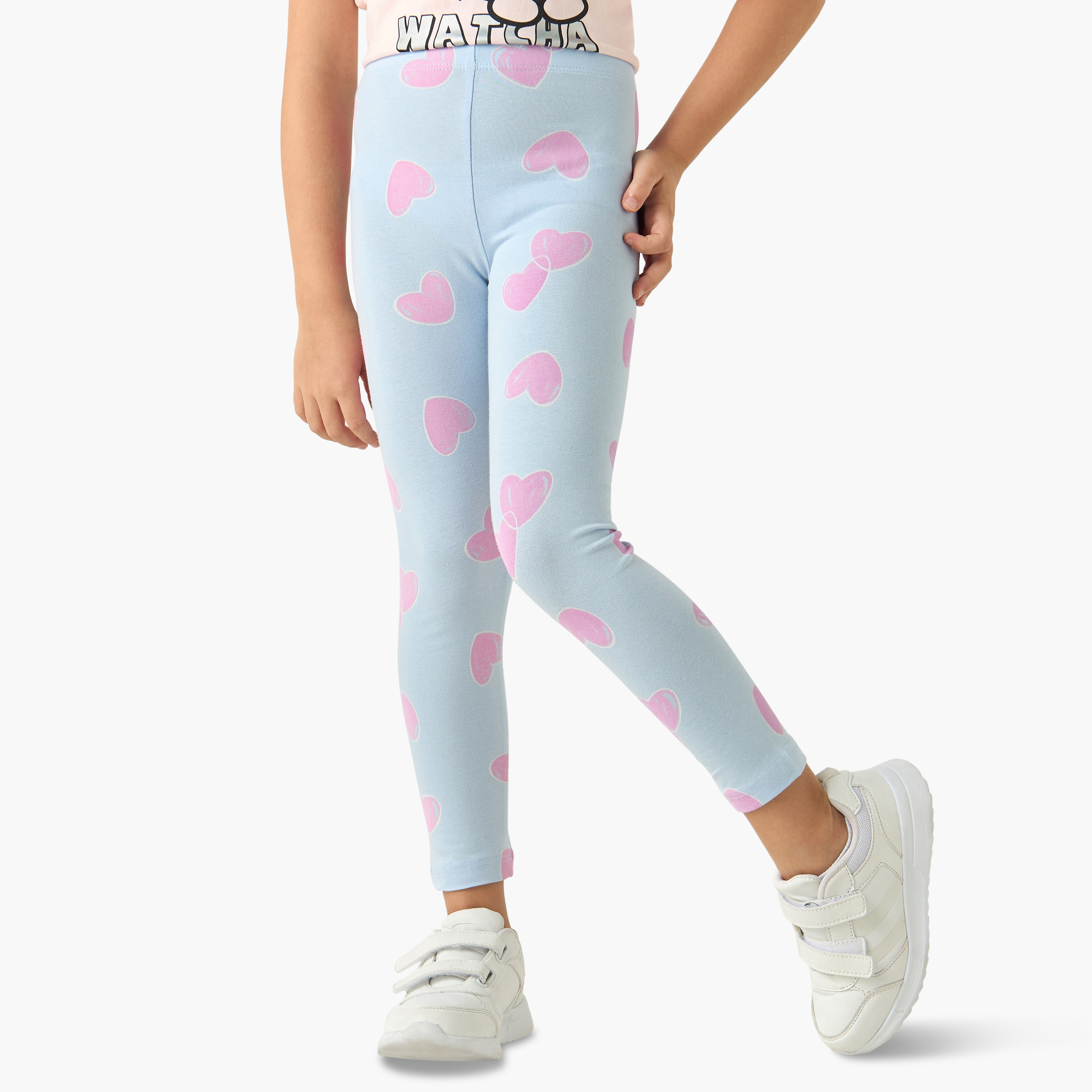 بنطلونات ليقنز متنوعة بخصر مطّاطي من جونيورز - طقم من 2 قطعة-baby-girls-clothing-bottoms-leggings-image-6