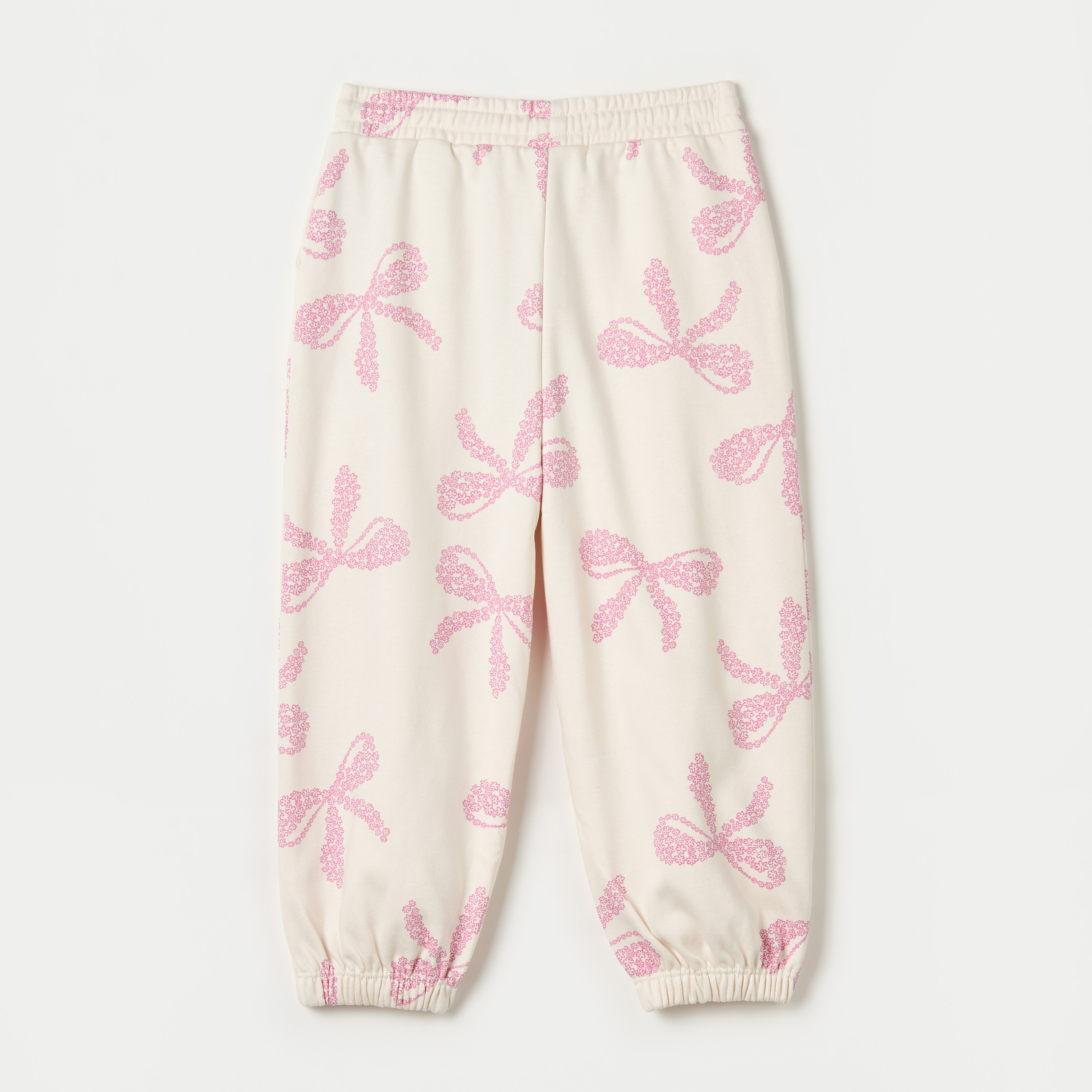 بنطلون رياضي بطبعات فيونكة وجيوب ورباط إغلاق من جونيورز-baby-girls-clothing-bottoms-joggersandtrackpants-image-2