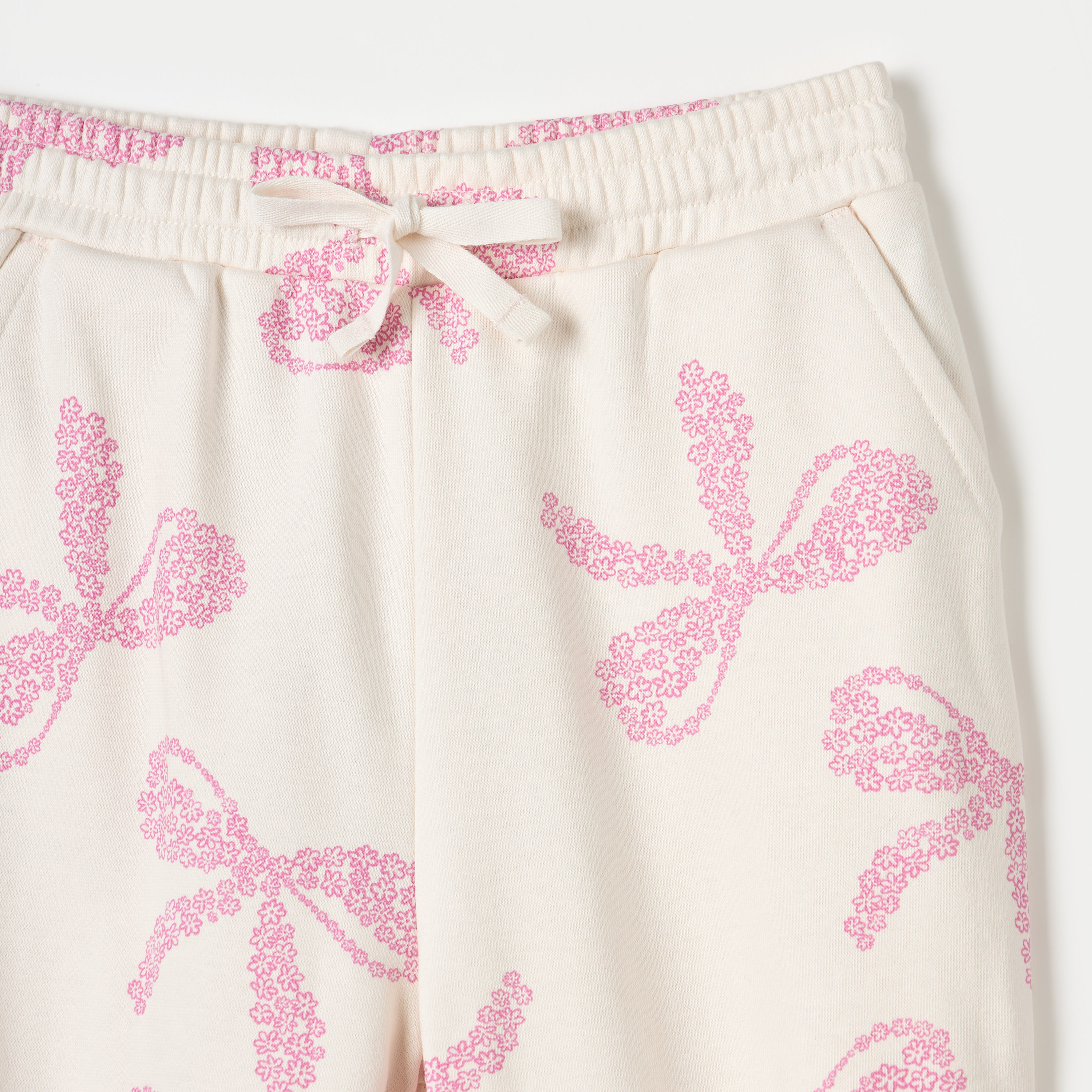 بنطلون رياضي بطبعات فيونكة وجيوب ورباط إغلاق من جونيورز-baby-girls-clothing-bottoms-joggersandtrackpants-image-3