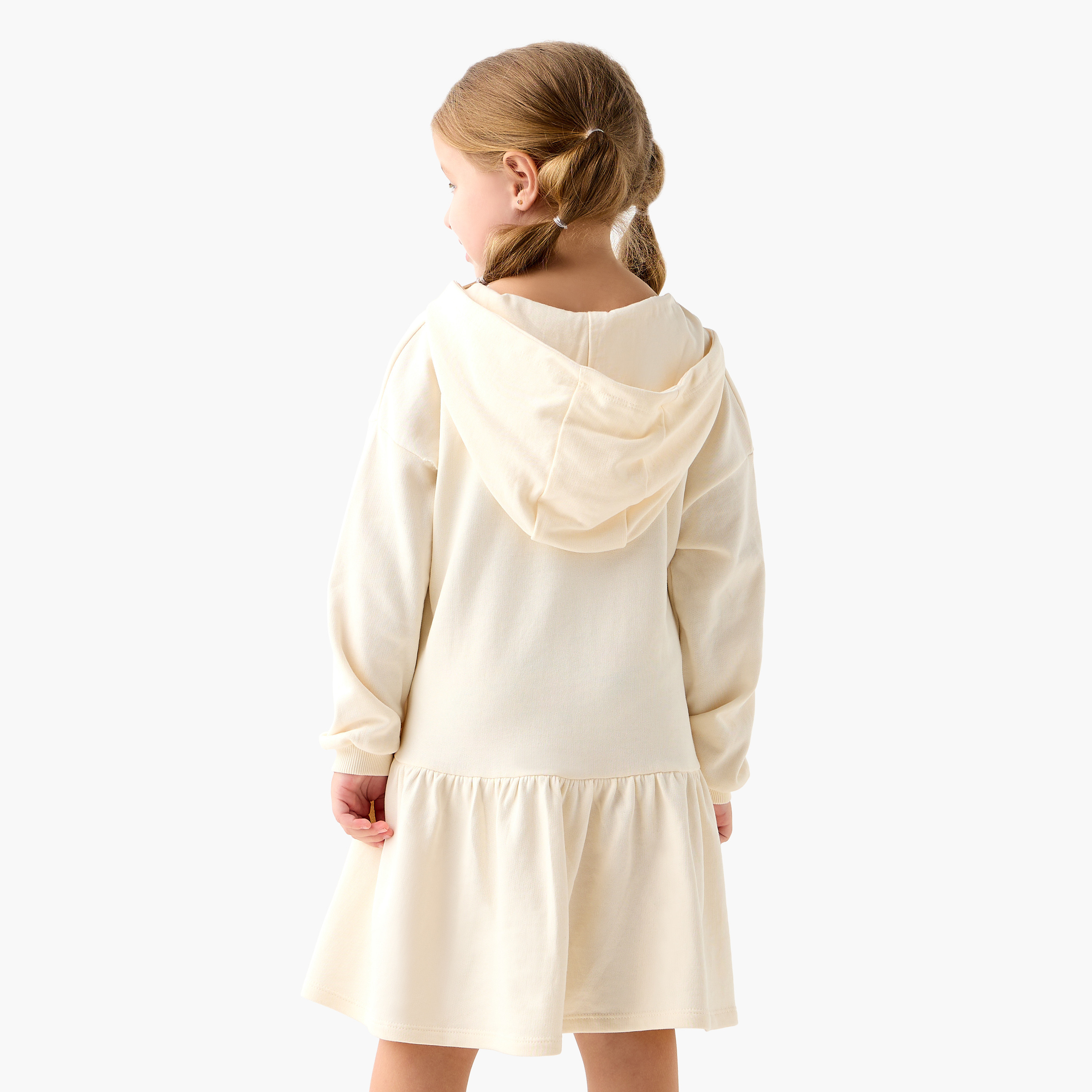 Juniors Graphic Print A-line Dropwaist Dress with Hood-girls-clothing-dressesandjumpsuits-image-3