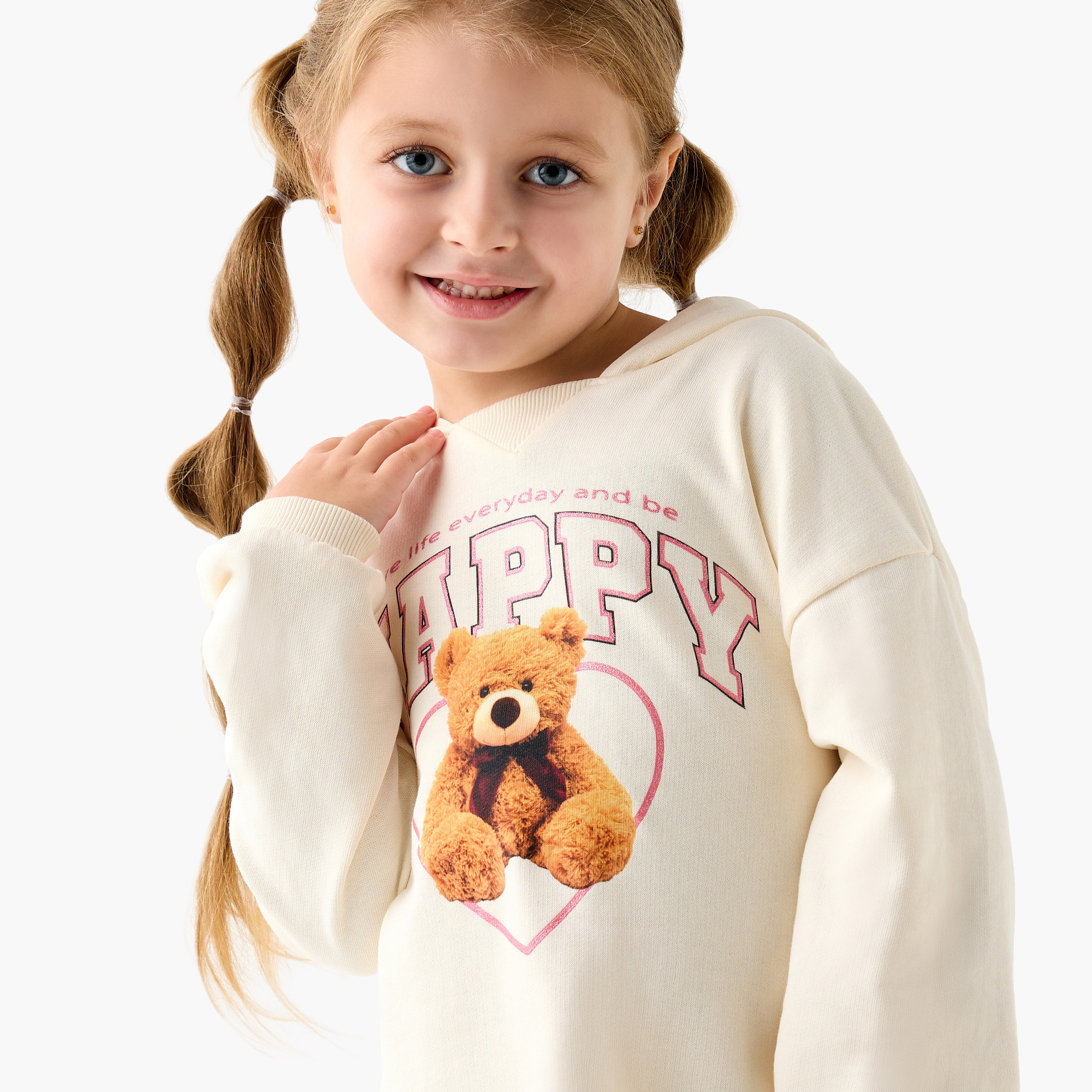Juniors Graphic Print A-line Dropwaist Dress with Hood-girls-clothing-dressesandjumpsuits-image-4