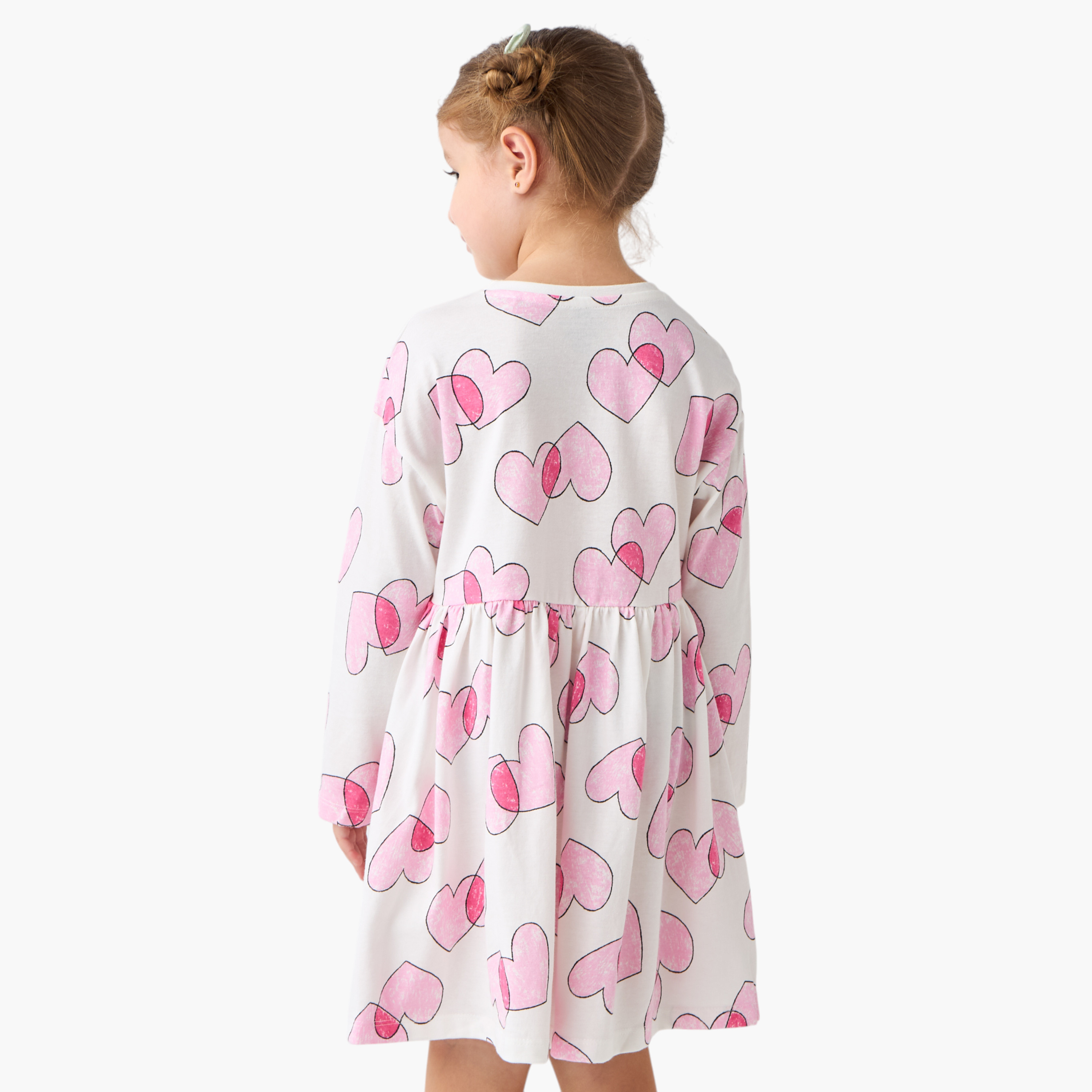 فستان إيه لاين بأكمام طويلة وطبعات من جونيورز-girls-clothing-dressesandjumpsuits-image-3