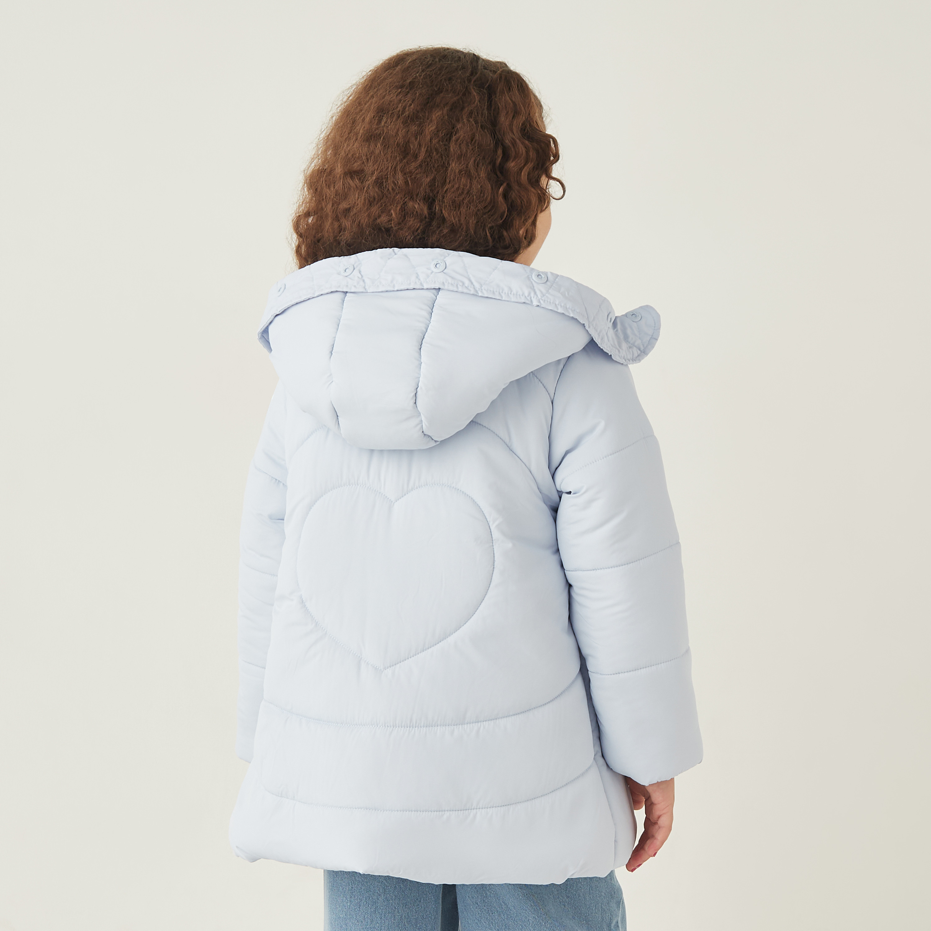 جاكيت مبطن بقبعة وأكمام طويلة وسحّاب إغلاق وزينة قلب من جونيورز-baby-girls-clothing-winterwear-jacketsandcoats-image-3