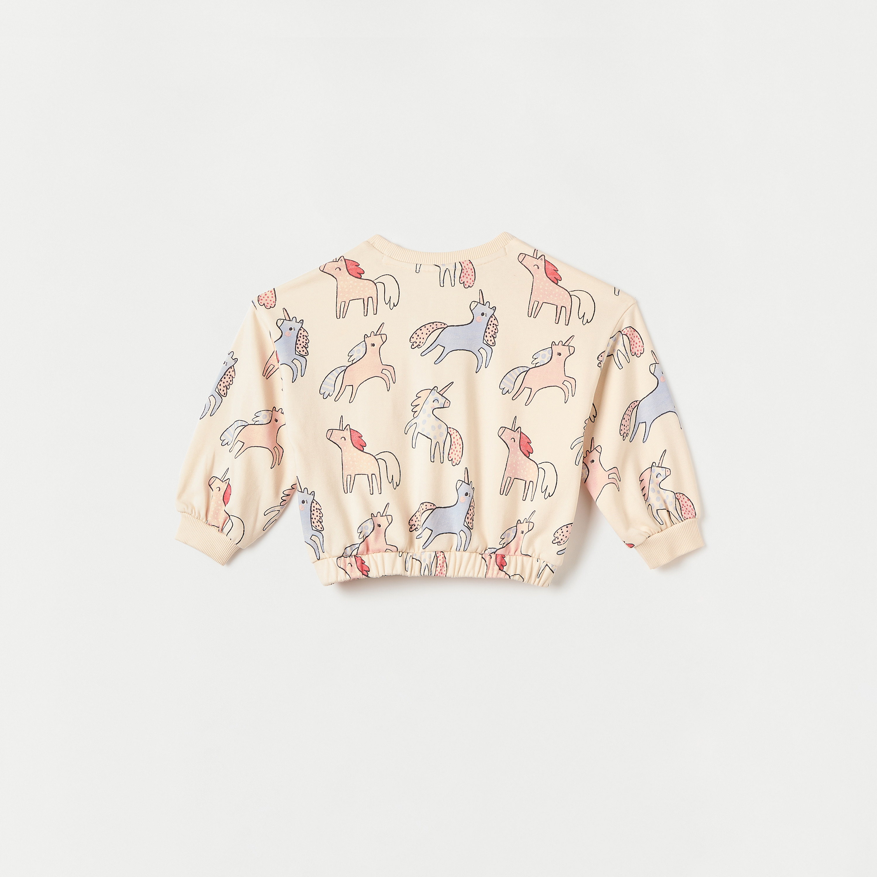 Juniors Heart Print Sweatshirt with Long Sleeves-baby-girls-clothing-sweatshirts-image-2