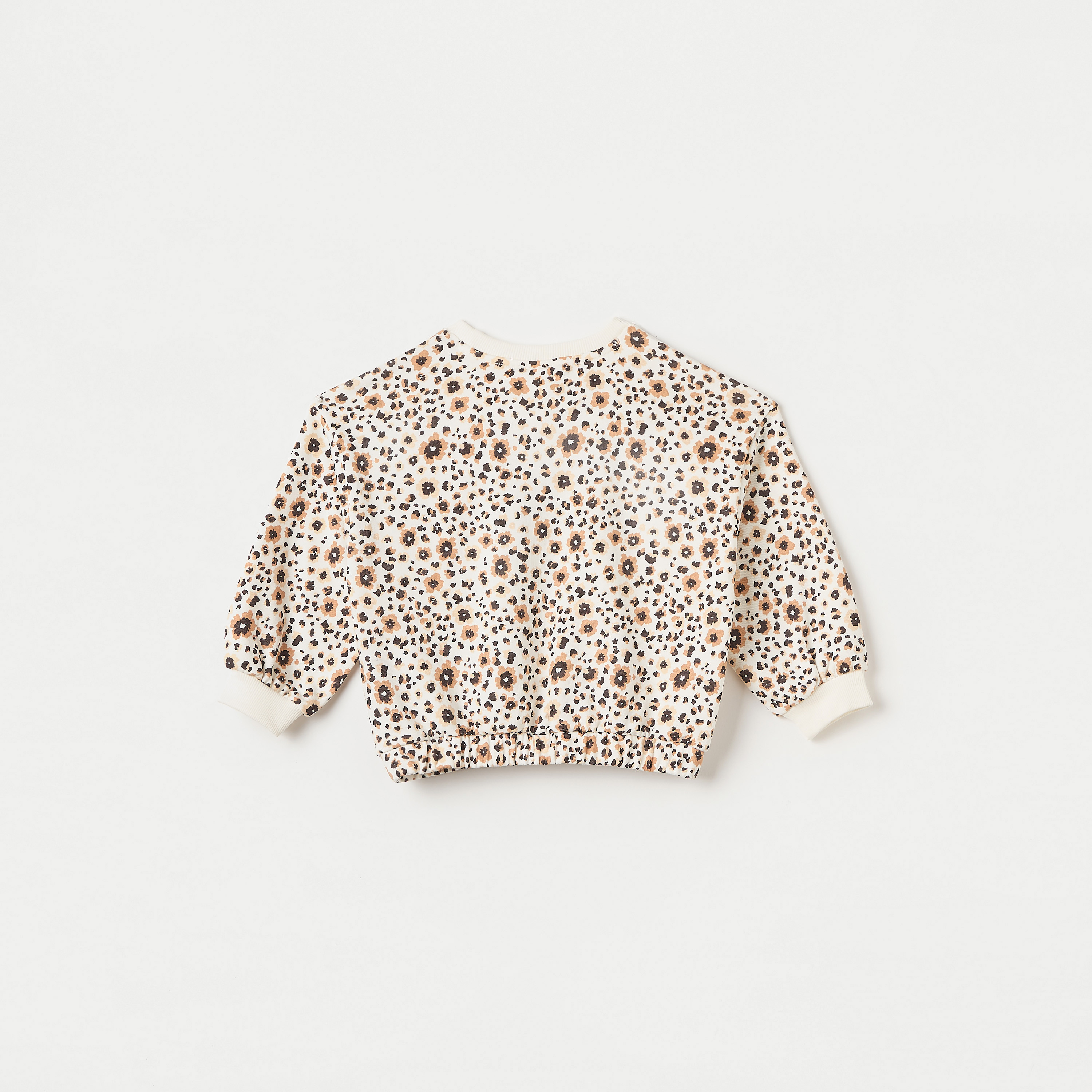 Juniors All-Over Floral Print Sweatshirt with Crew Neck-girls-clothing-sweatshirts-image-2