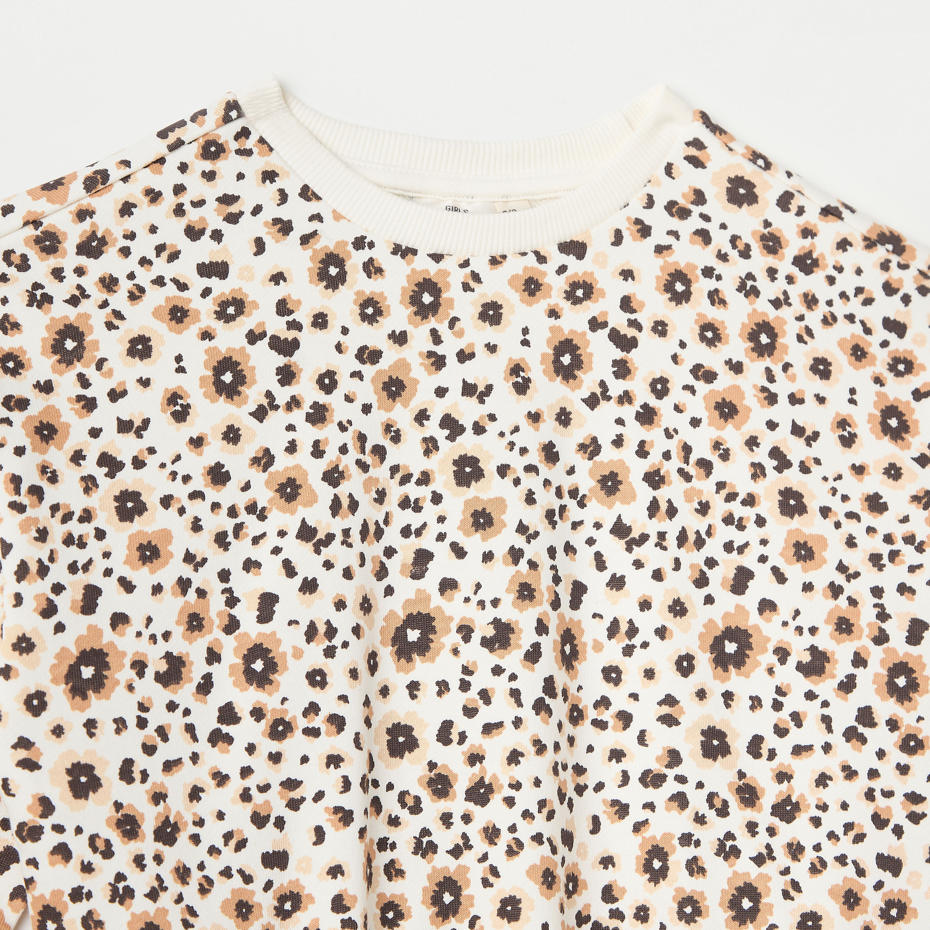 Juniors All-Over Floral Print Sweatshirt with Crew Neck-girls-clothing-sweatshirts-image-3