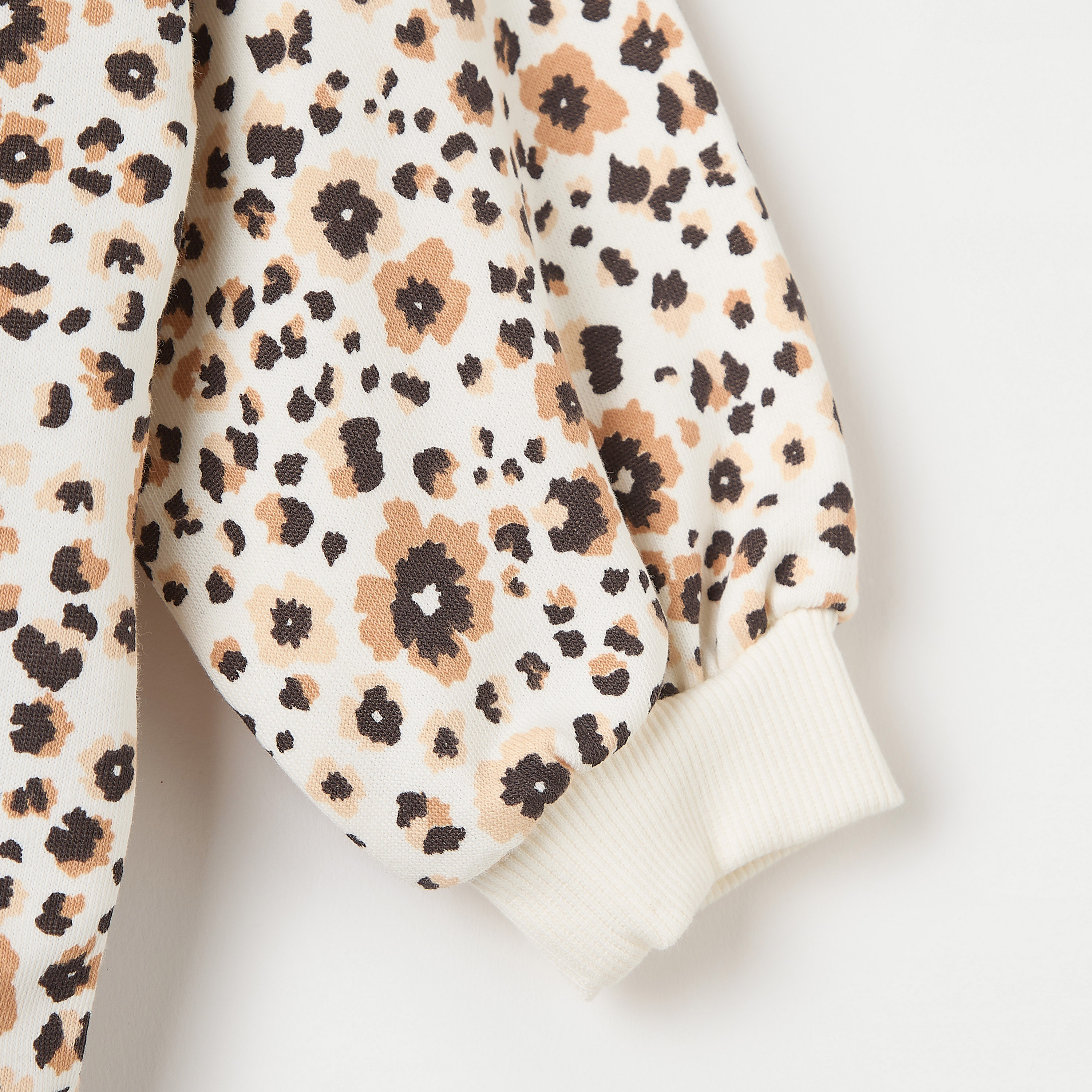 Juniors All-Over Floral Print Sweatshirt with Crew Neck-girls-clothing-sweatshirts-image-4