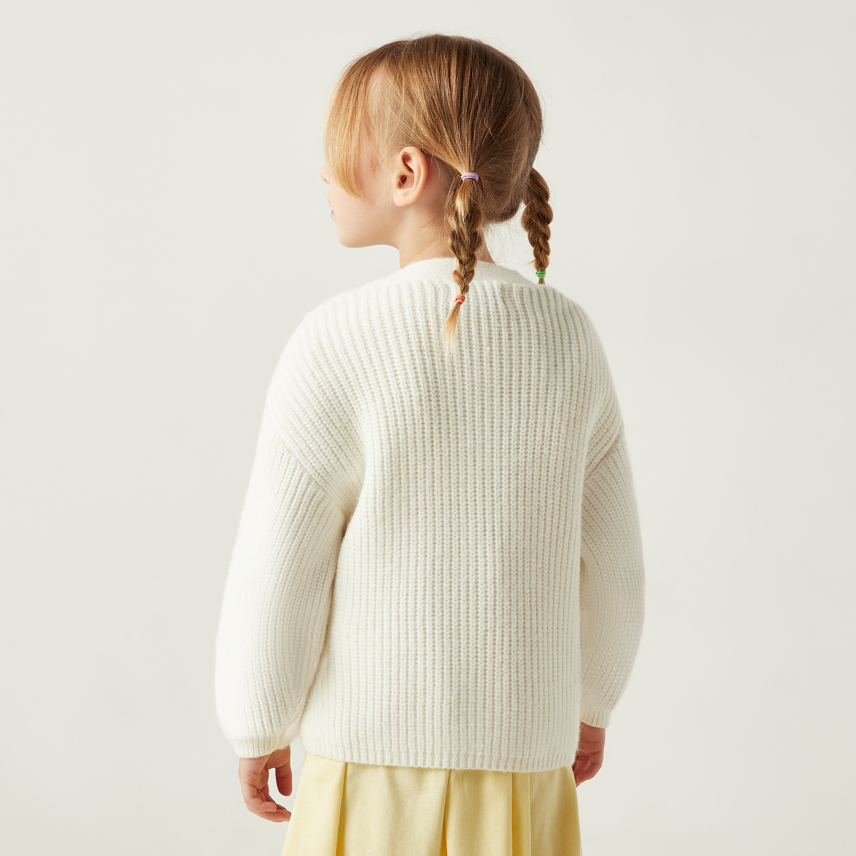 Juniors Textured Cardigan with Pockets and Long Sleeves-girls-clothing-jumpersandcardigans-image-3