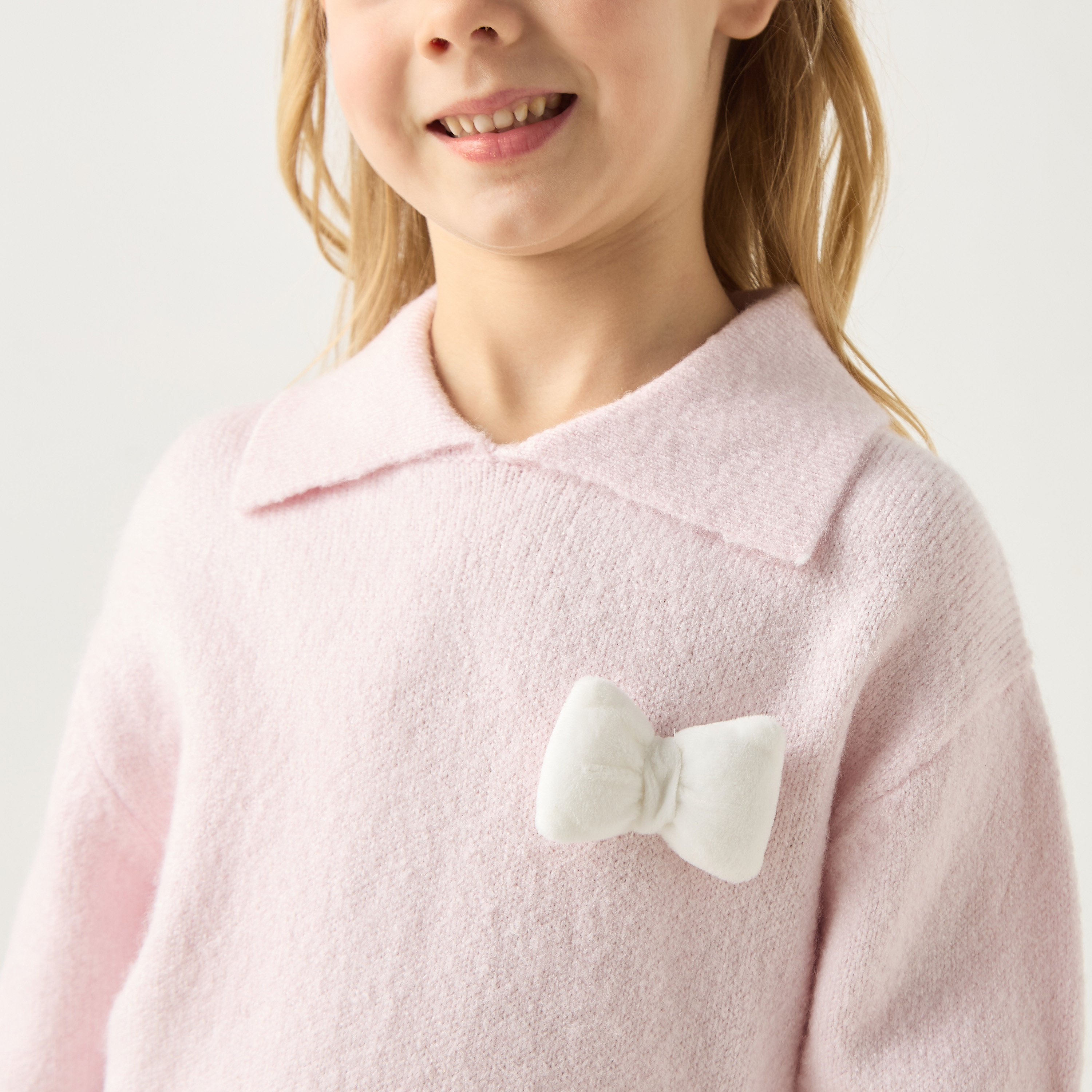 Juniors Bow Accent Pullover with Long Sleeves-girls-clothing-jumpersandcardigans-image-4