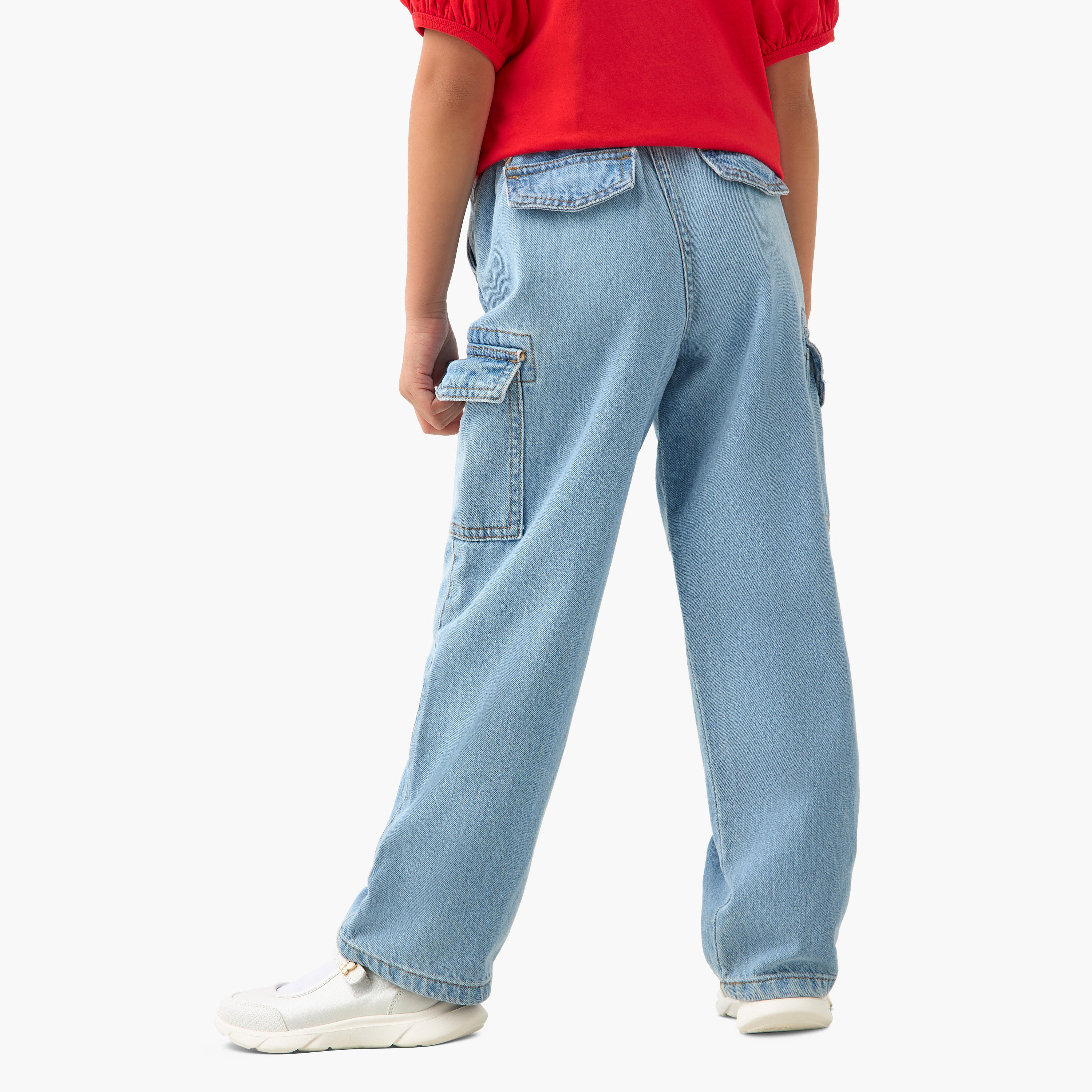 بنطلون جينز بقصة عادية للبنات من جونيورز-girls-clothing-bottoms-jeansandjeggings-image-3