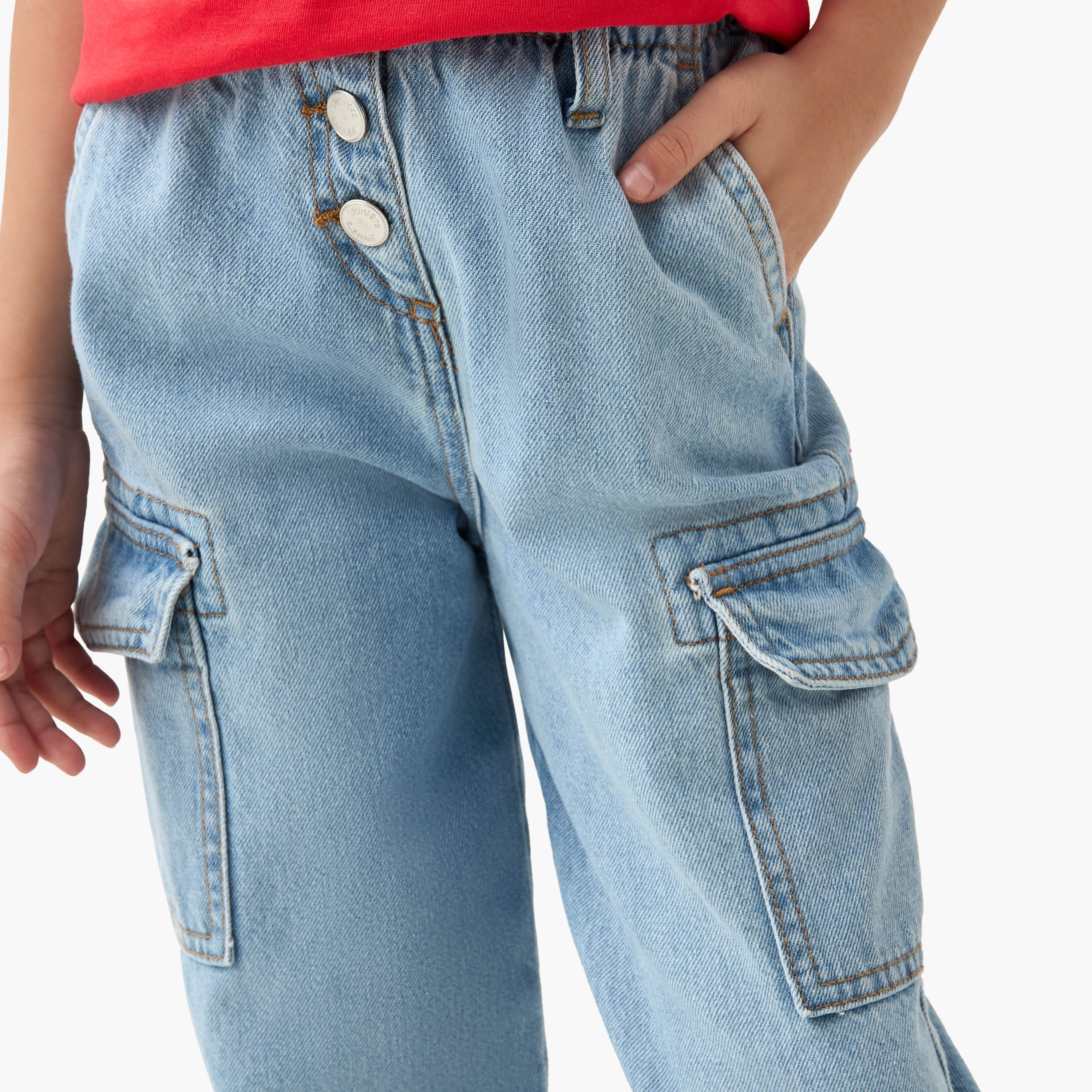 بنطلون جينز بقصة عادية للبنات من جونيورز-girls-clothing-bottoms-jeansandjeggings-image-4