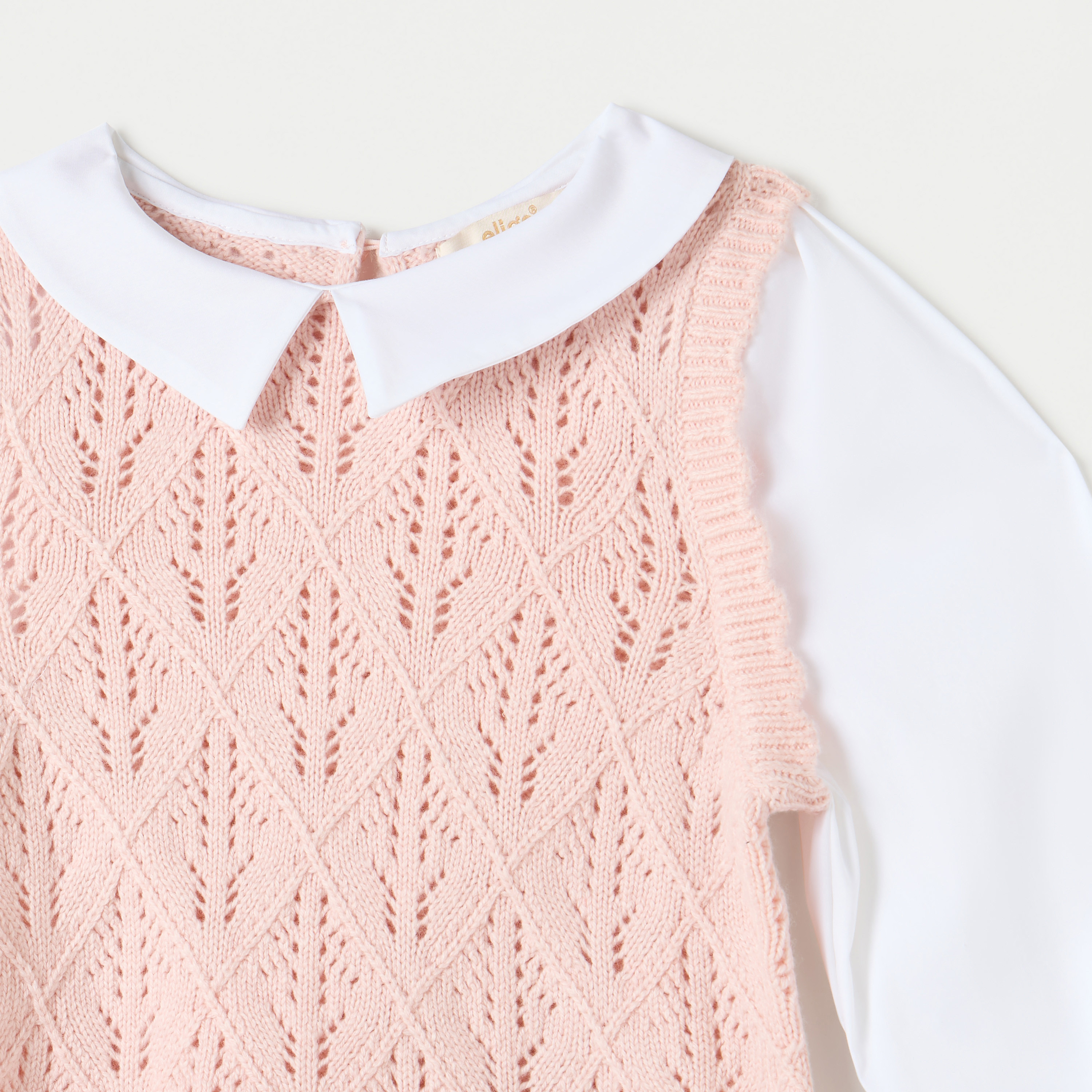 بلوزة توفير بارزة الملمس بياقة عادية وأكمام طويلة من إليجو-cpbaby-clothing-girls-tops-blouses-image-3