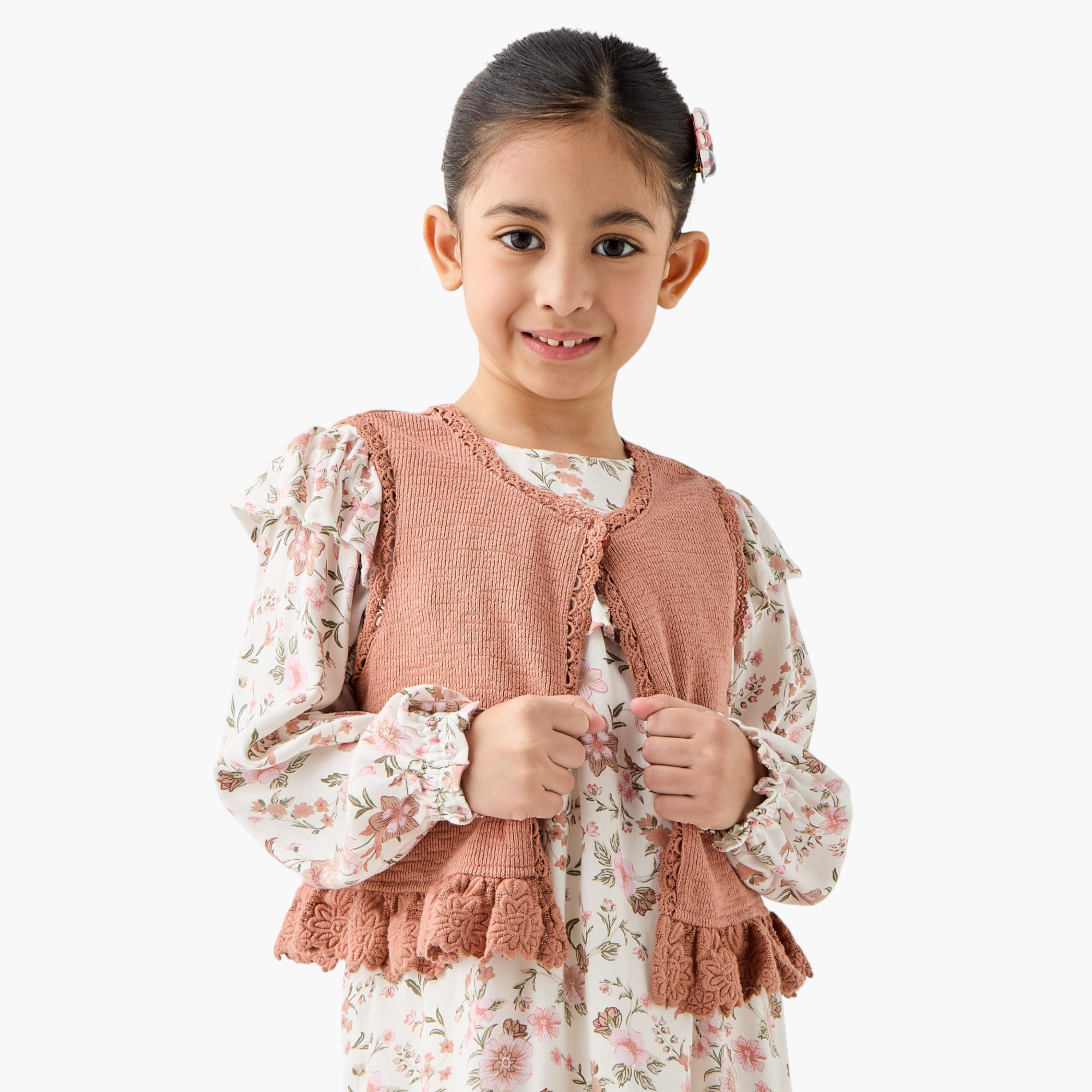 فستان بطبعات أزهار مع كارديجان وجورب من إليجو-girls-clothing-dressesandjumpsuits-image-3