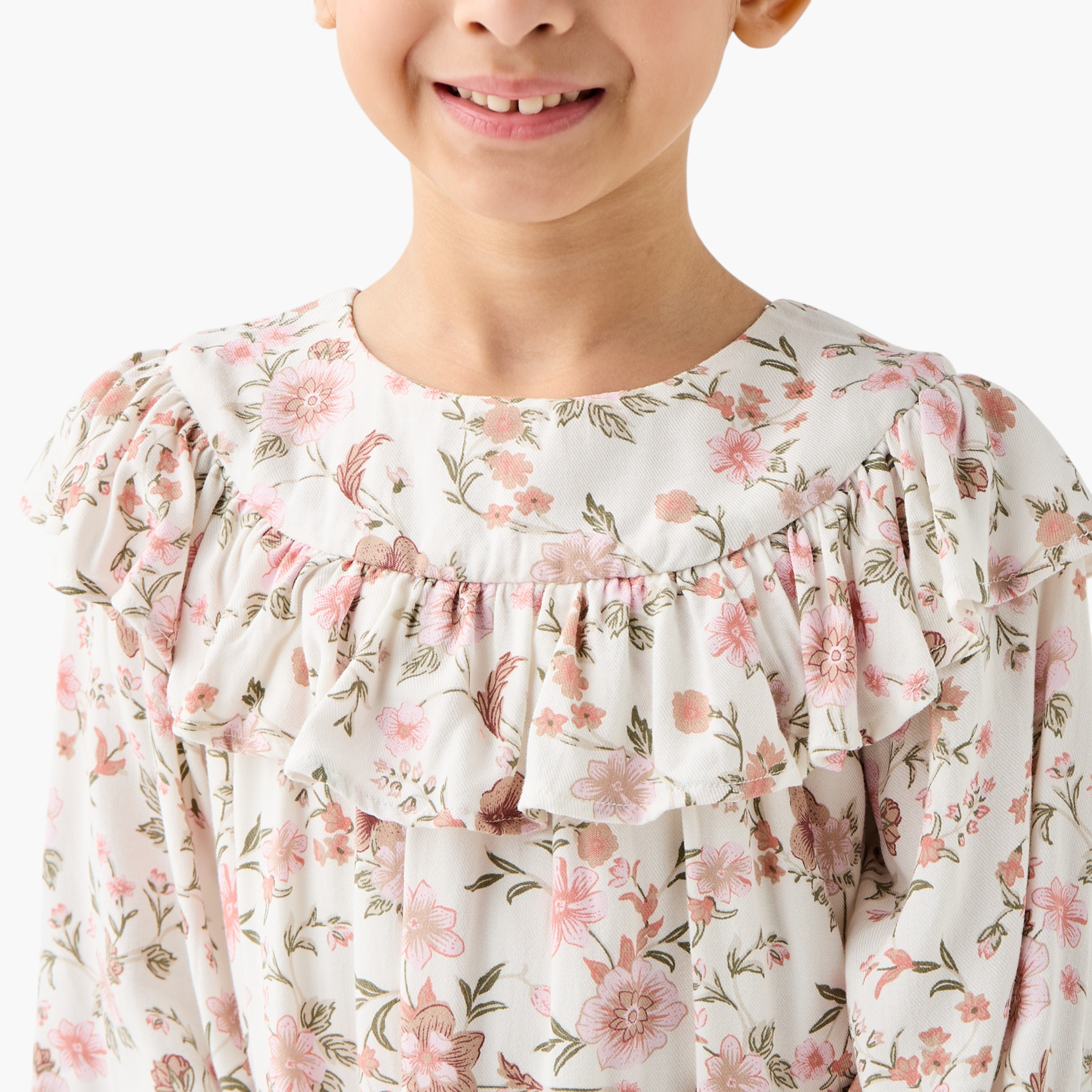 فستان بطبعات أزهار مع كارديجان وجورب من إليجو-girls-clothing-dressesandjumpsuits-image-5