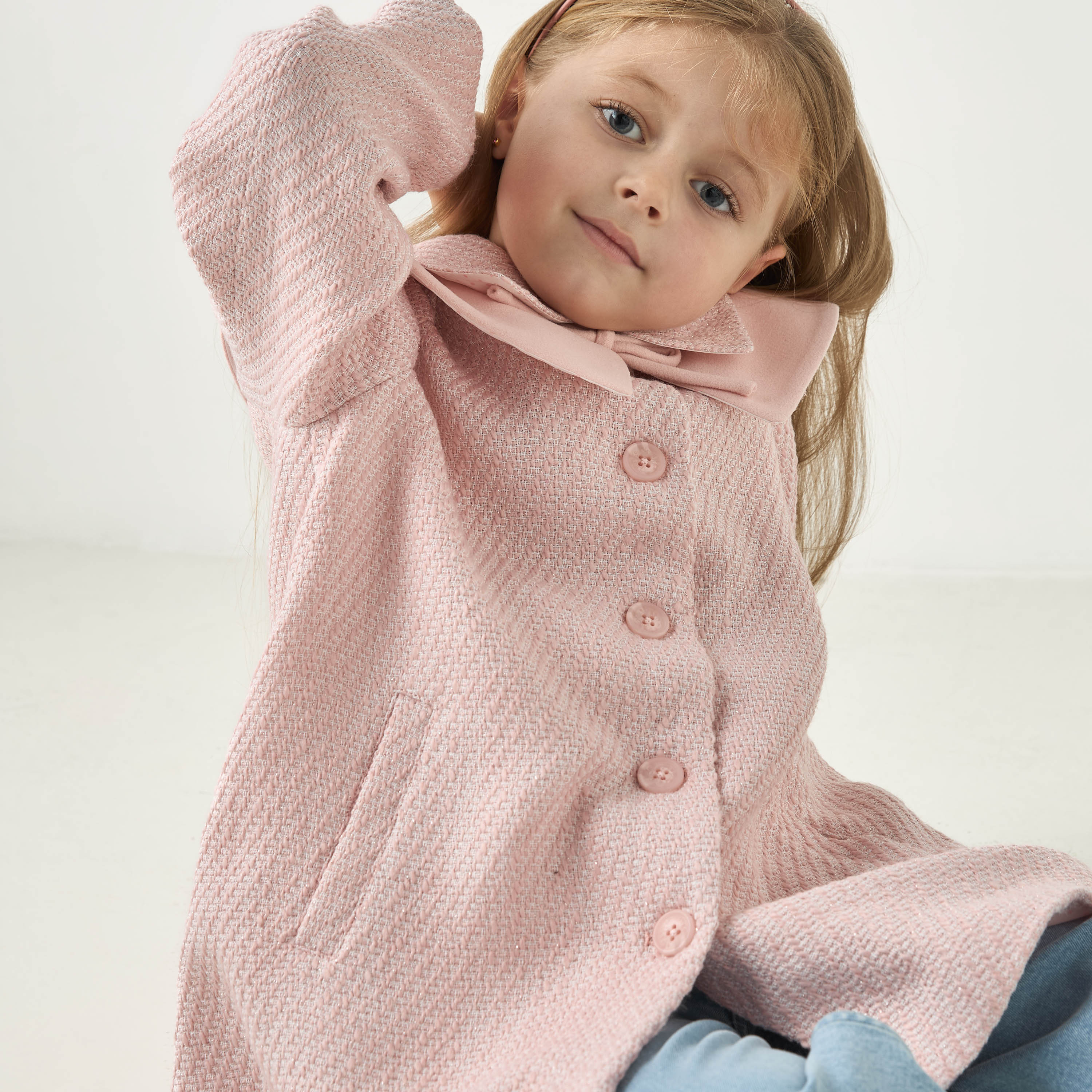 جاكيت ثقيل مزخرف مع زر إغلاق وتفاصيل فيونكة من إليغو-baby-girls-clothing-winterwear-jacketsandcoats-image-5