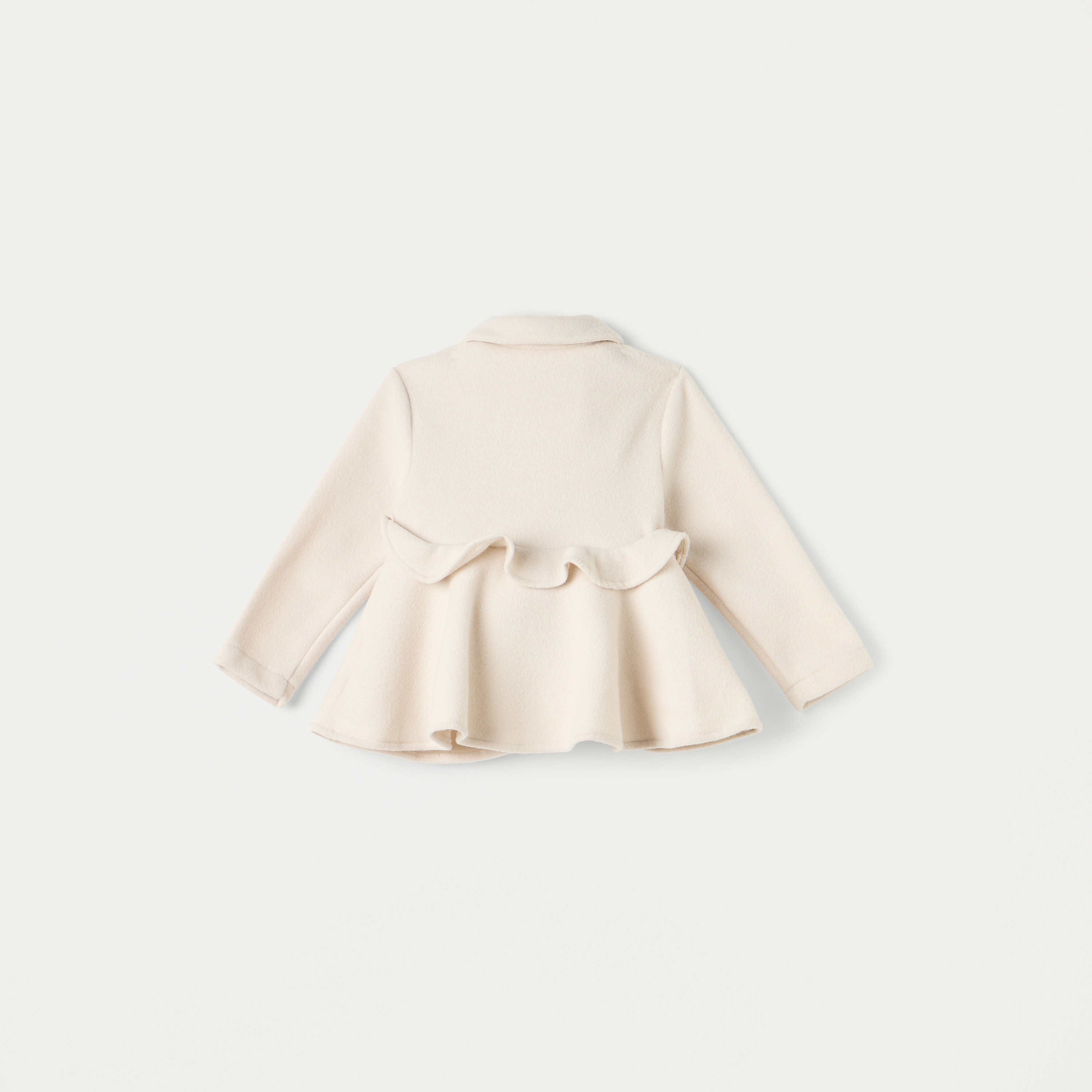 جاكيت بارز الملمس بتفاصيل كشكش وأكمام طويلة وأزرار من إليجو-baby-girls-clothing-winterwear-jacketsandcoats-image-2