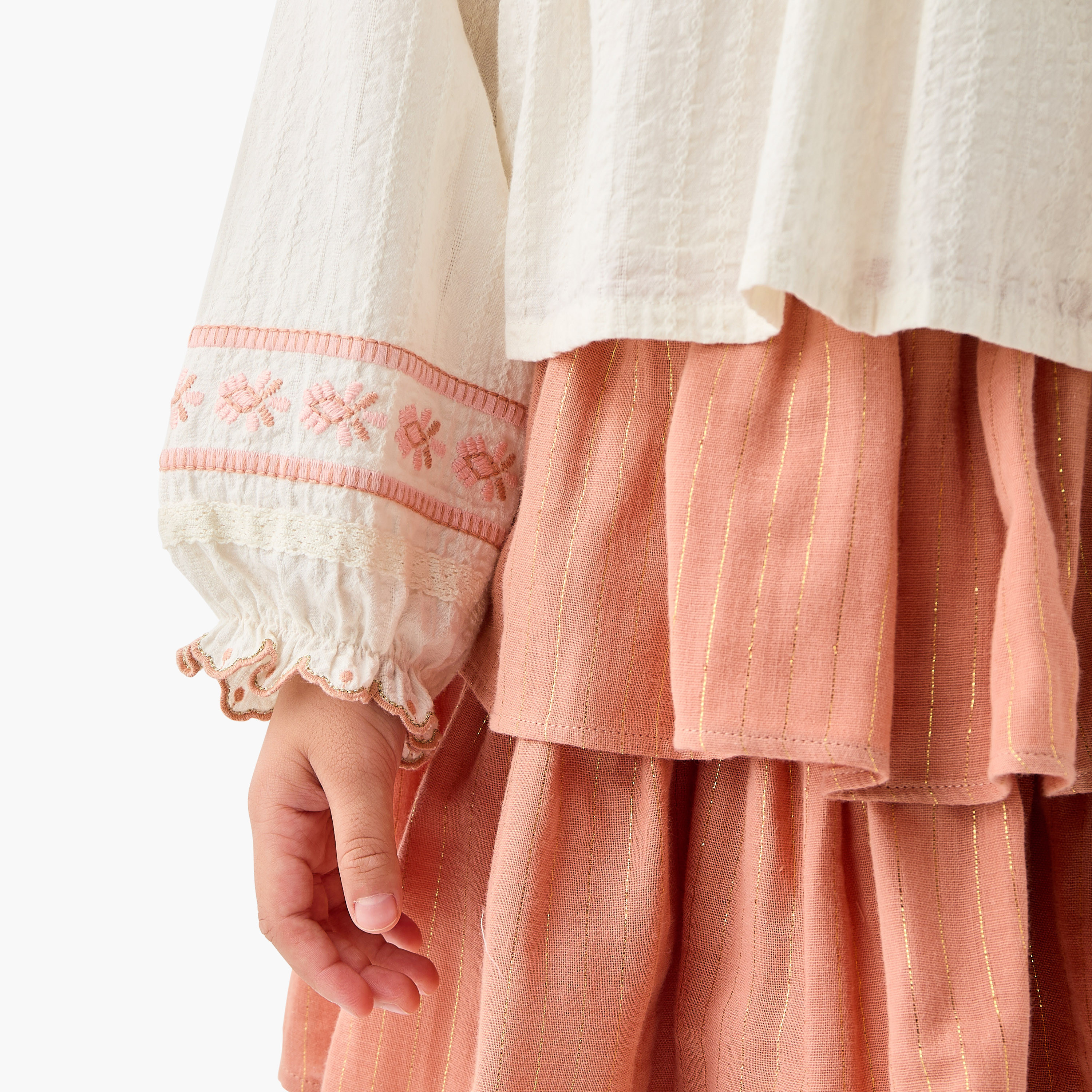 Eligo Embroidered Crew Neck Top and Skirt Set-baby-girls-clothing-setsandcoords-image-5