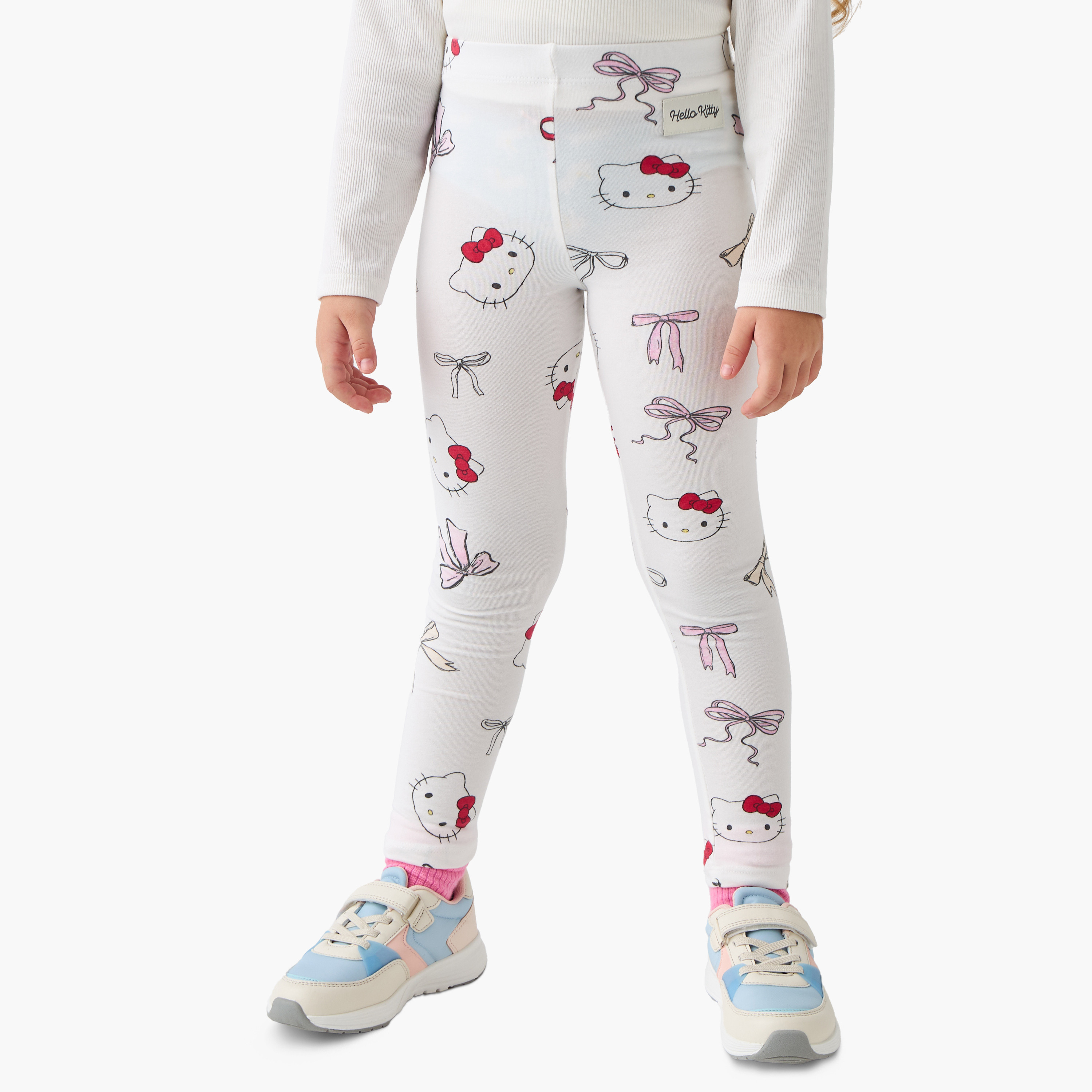 Sanrio Hello Kitty Print Leggings-baby-girls-clothing-bottoms-leggings-image-1