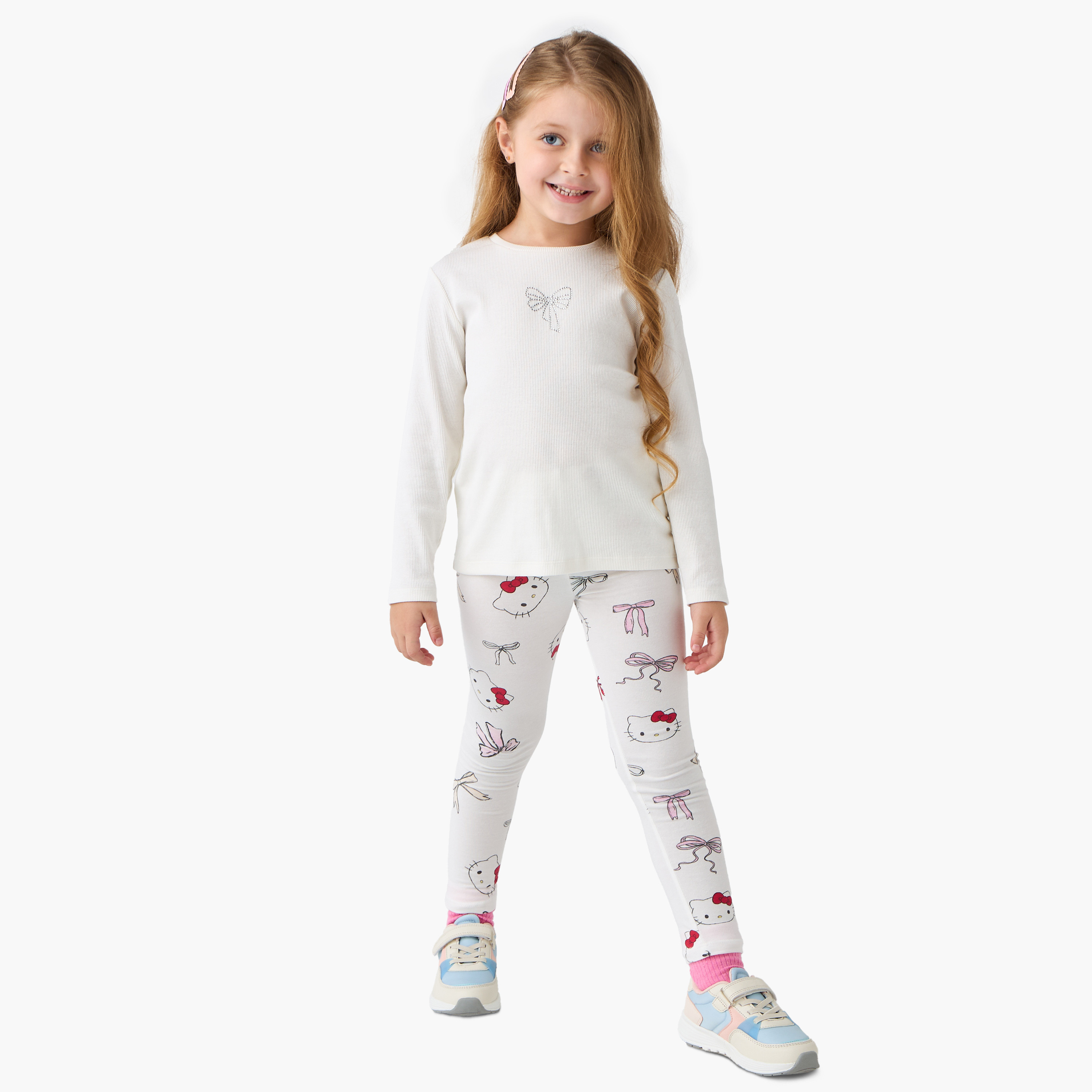 Sanrio Hello Kitty Print Leggings-baby-girls-clothing-bottoms-leggings-image-2