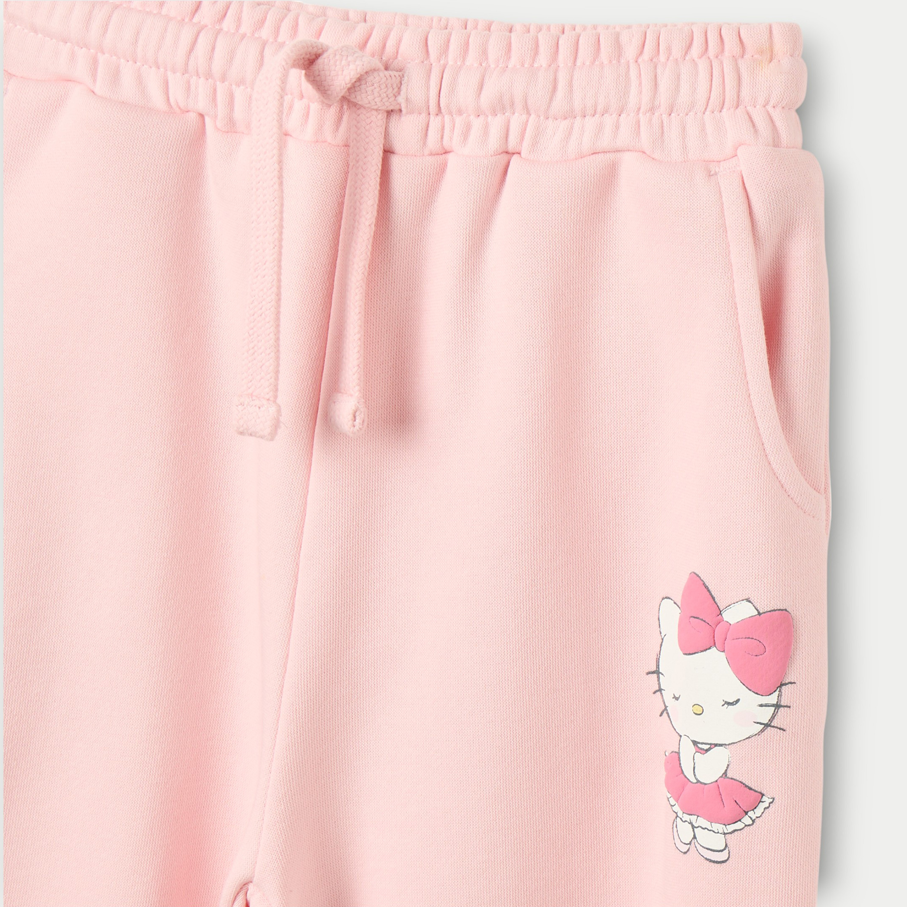 Sanrio Hello Kitty Print Joggers with Elasticated Drawstring Closure-baby-girls-clothing-bottoms-joggersandtrackpants-image-2