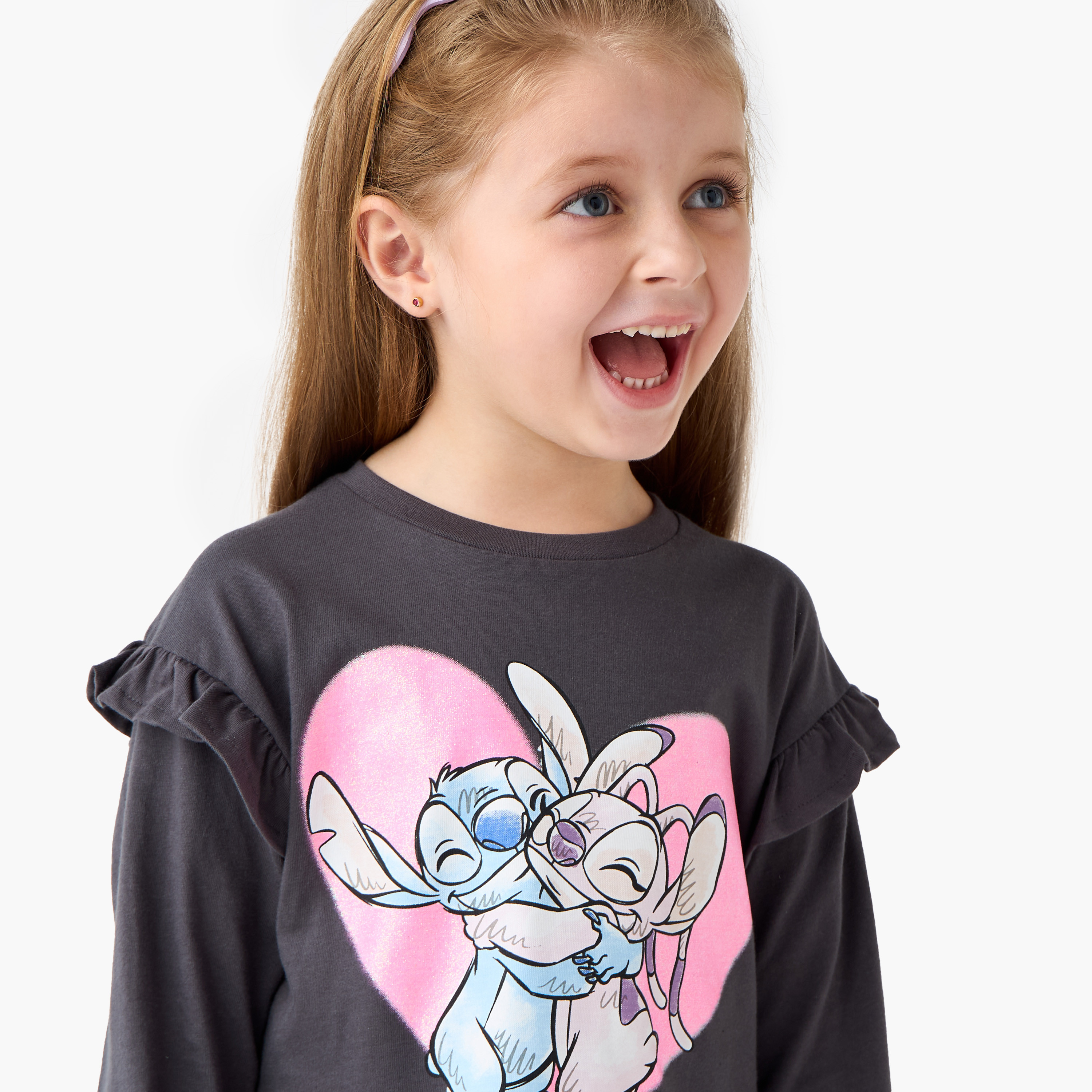 Disney Lilo and Stitch Print Long Sleeves T-shirt - Set of 2-girls-clothing-tshirts-image-4