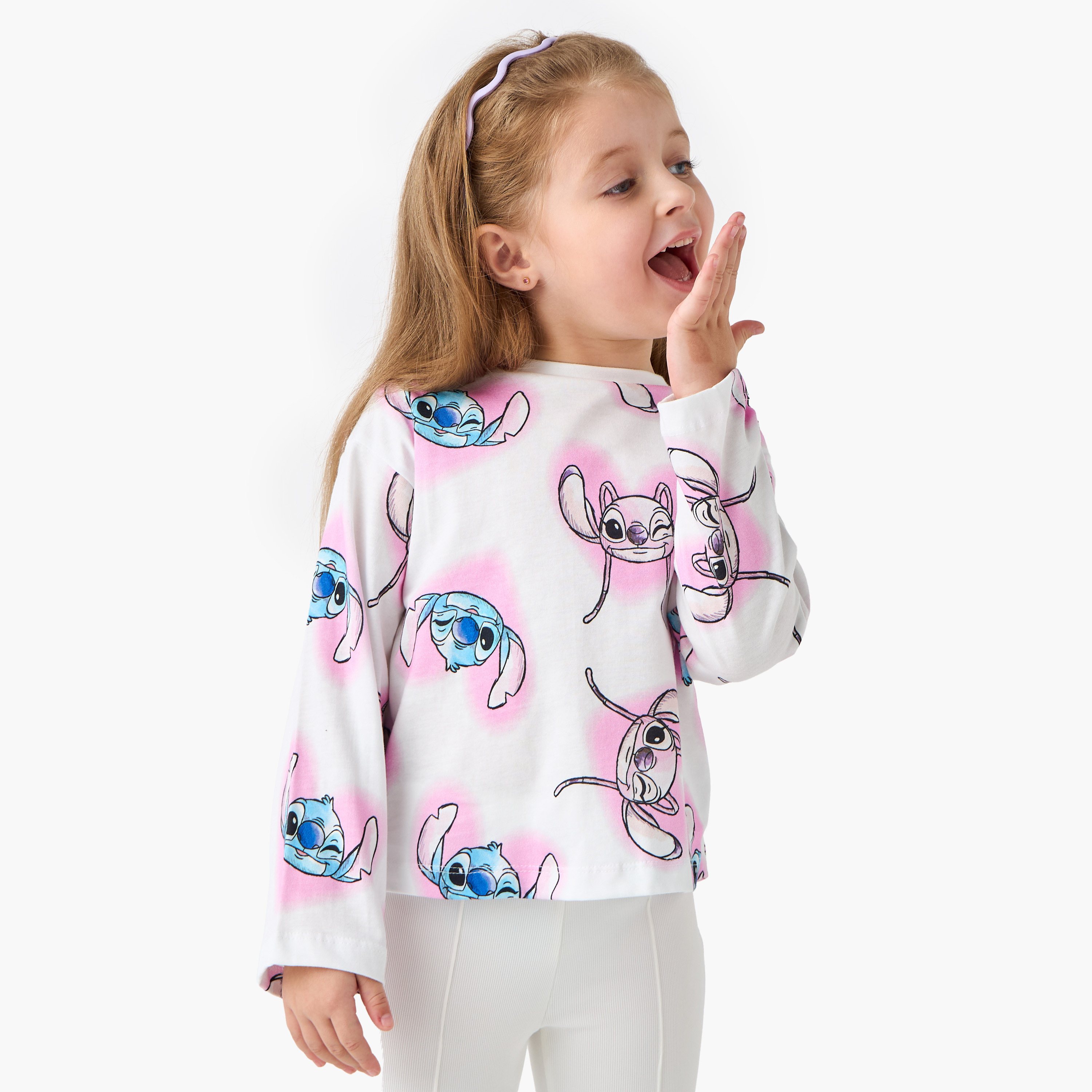 Disney Lilo and Stitch Print Long Sleeves T-shirt - Set of 2-girls-clothing-tshirts-image-5