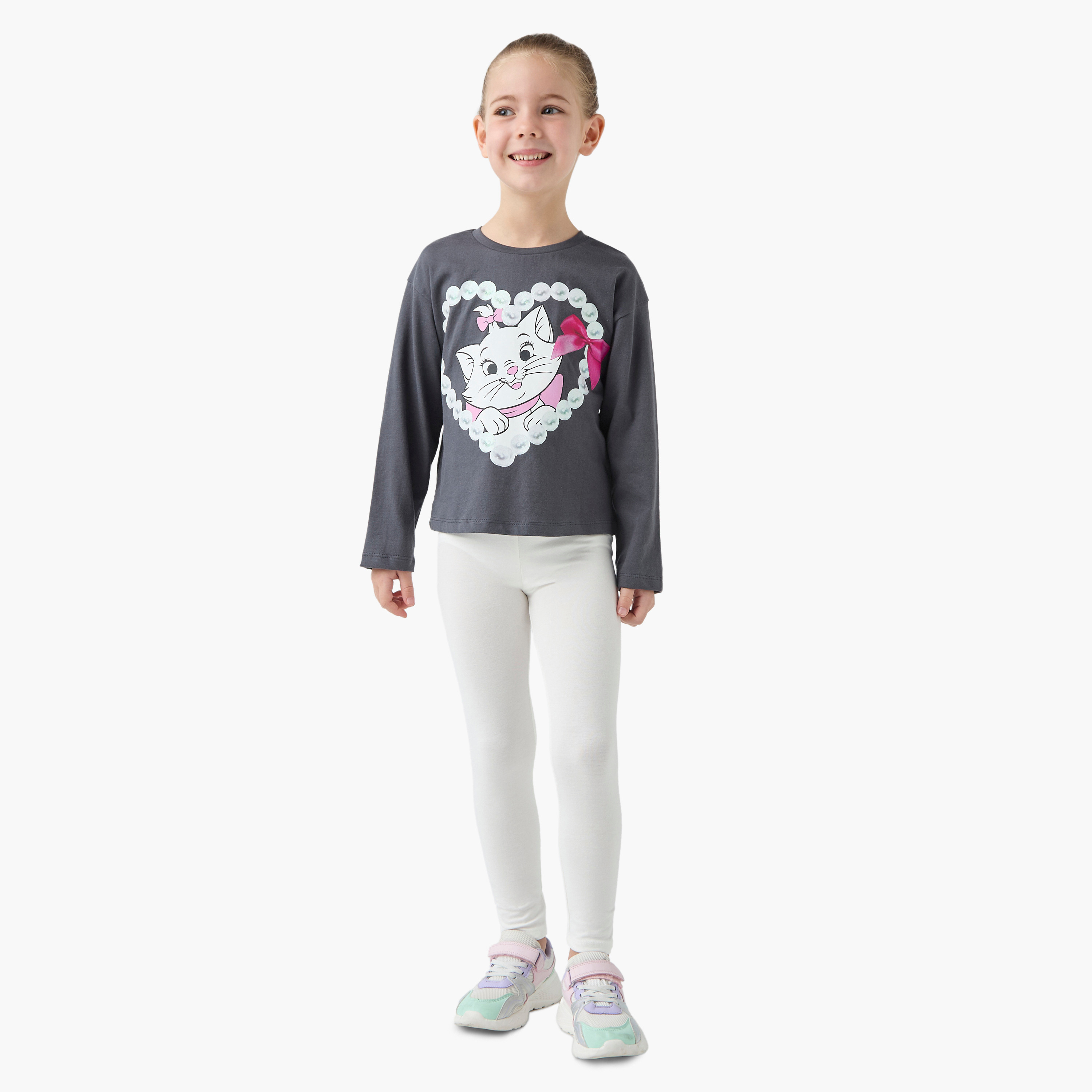 تيشيرت بياقة ضيقة وأكمام طويلة وطبعات ماري من ديزني-baby-girls-clothing-tshirts-image-2