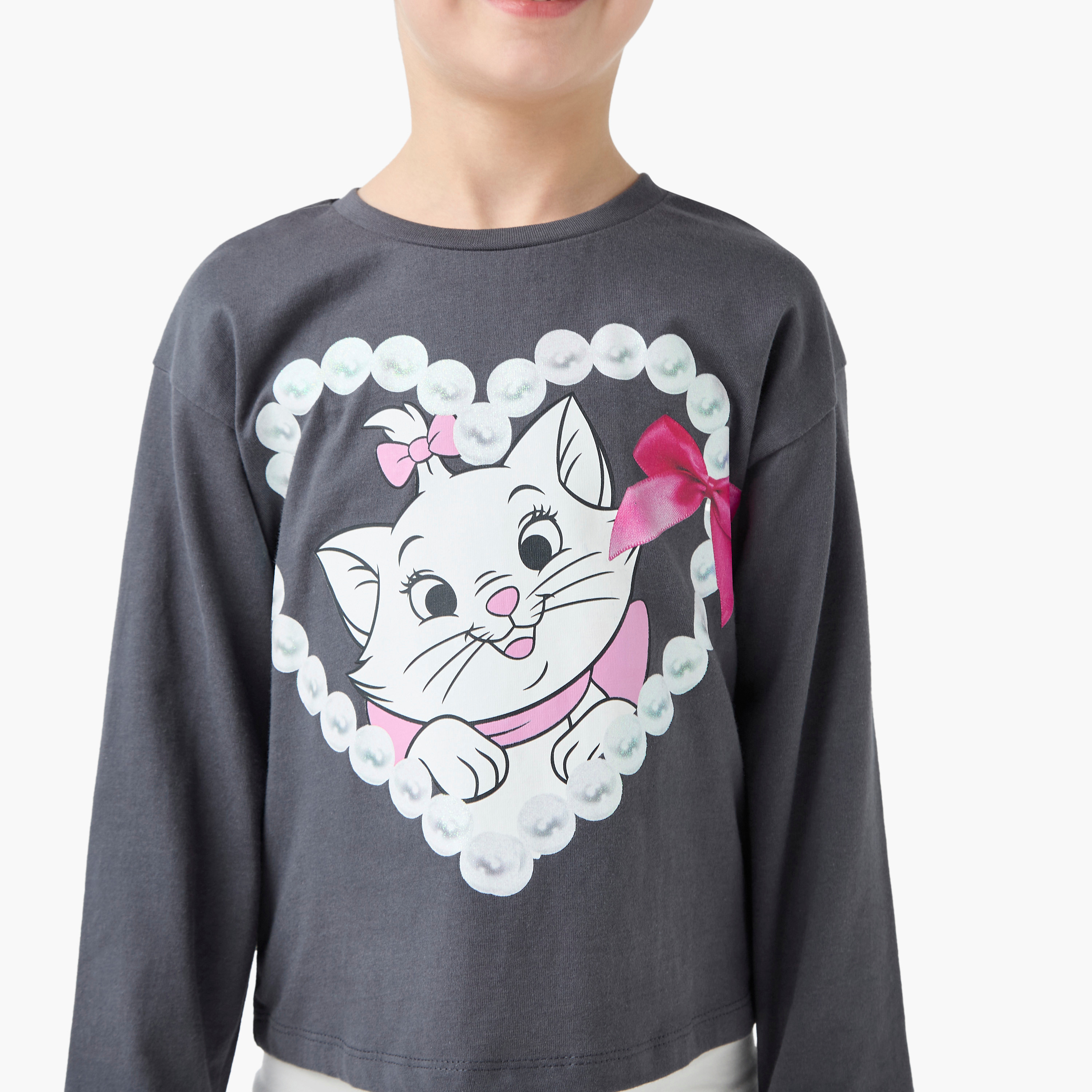 تيشيرت بياقة ضيقة وأكمام طويلة وطبعات ماري من ديزني-baby-girls-clothing-tshirts-image-4