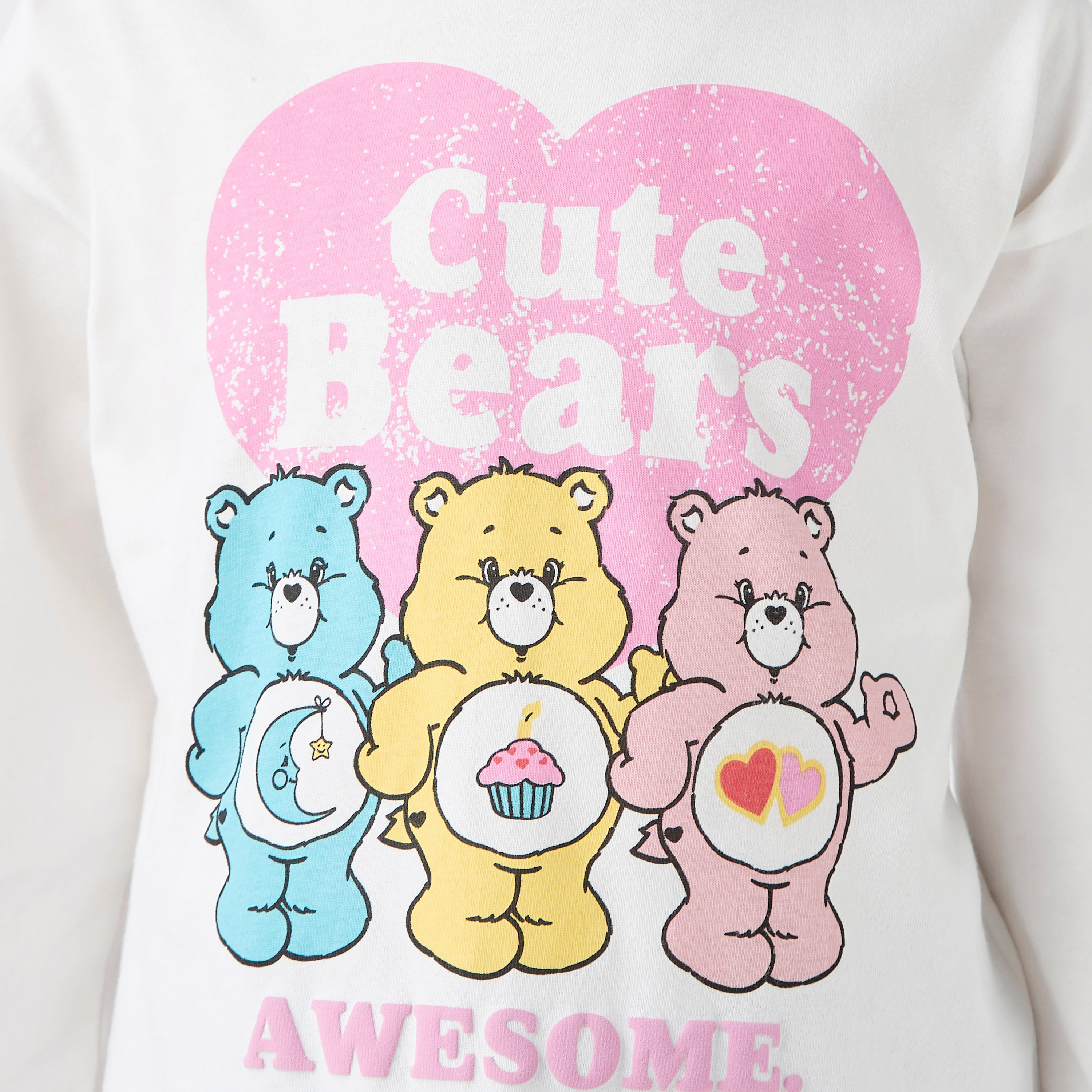 Disney Bear Print T-shirt with Long Sleeves-girls-clothing-tshirts-image-4