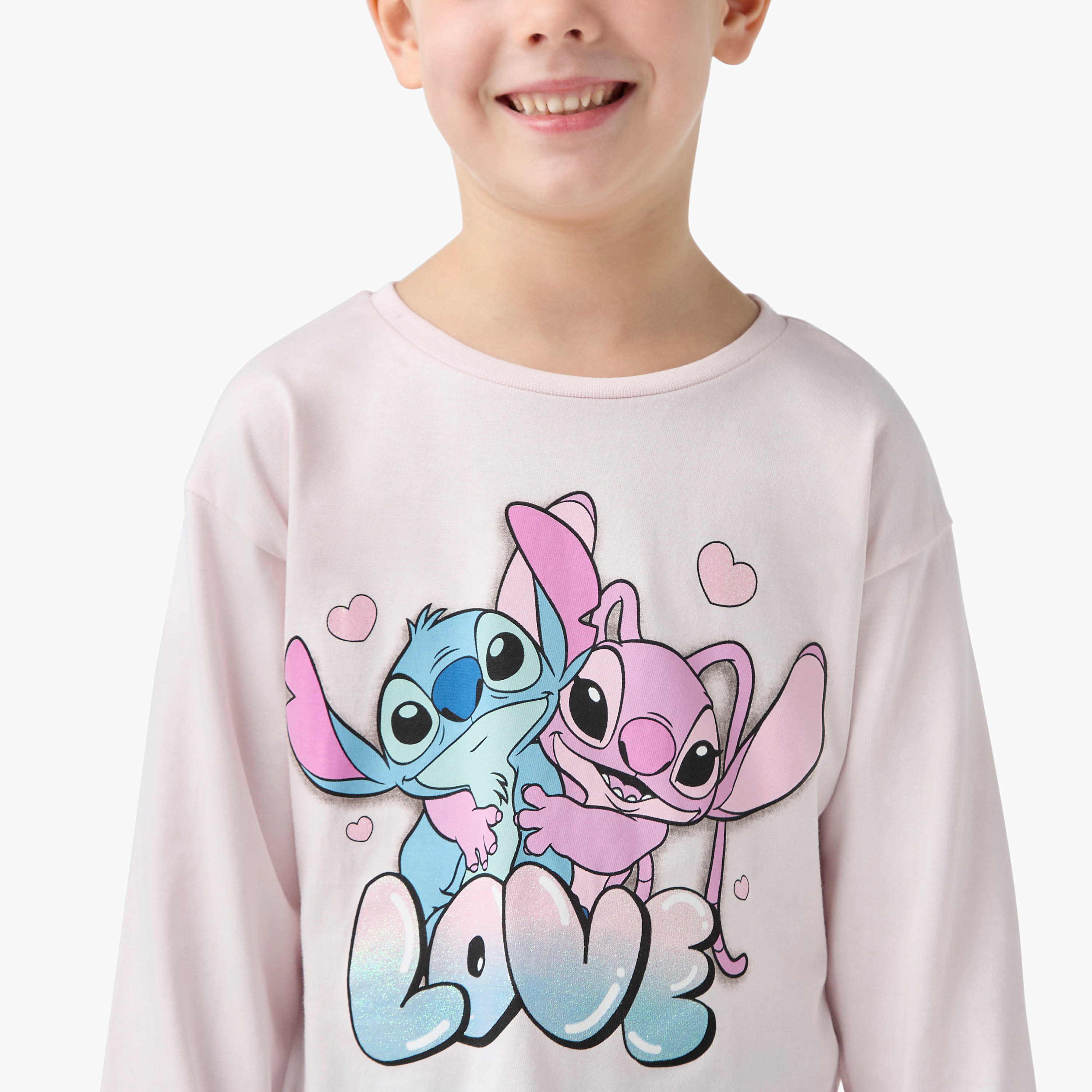 Disney Lilo and Stitch Print T-shirt with Long Sleeves - Set of 2-girls-clothing-multipacks-image-5