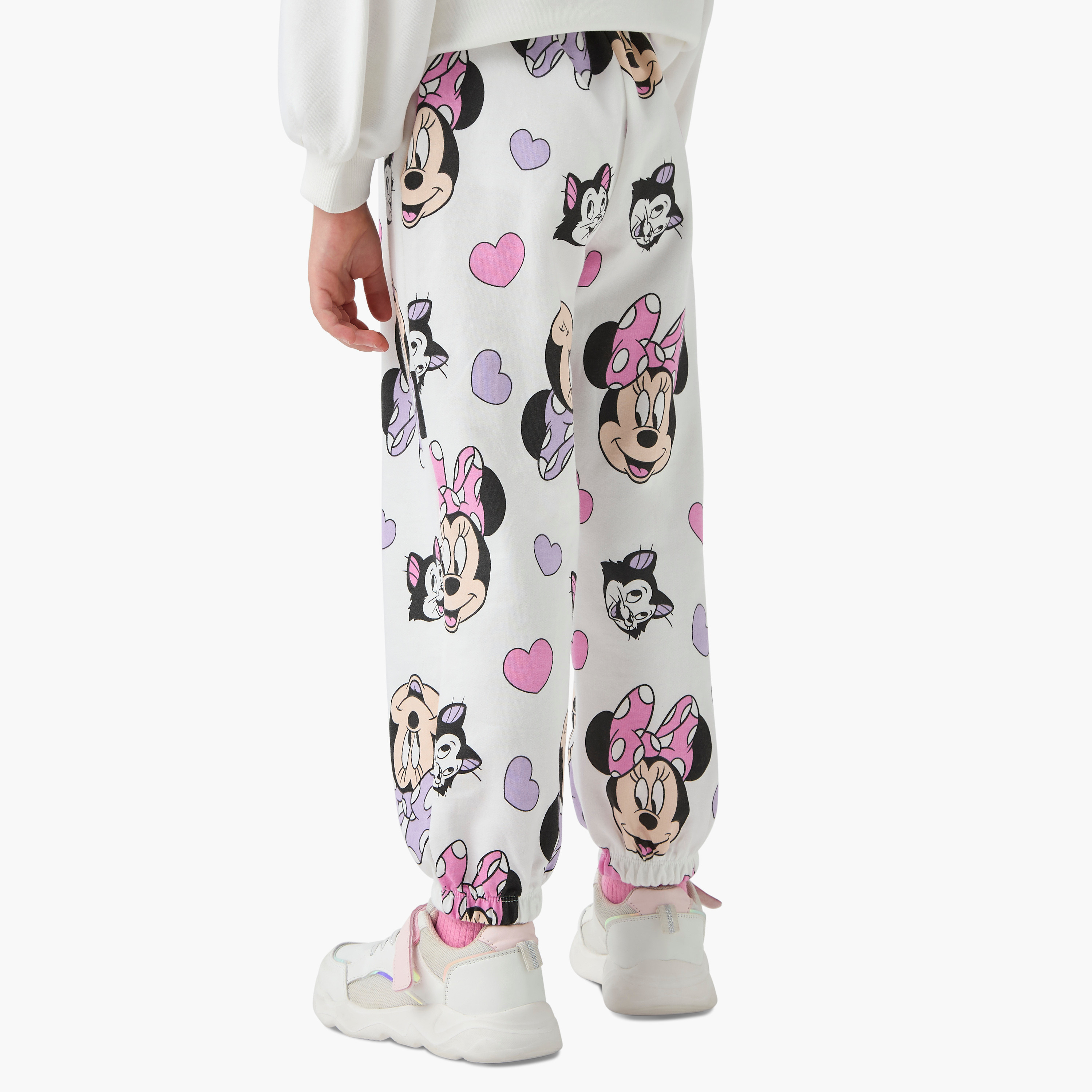 Disney All-Over Minnie Mouse and Figaro Print Joggers with Elasticated Waistband-girls-clothing-bottoms-joggersandtrackpants-image-3