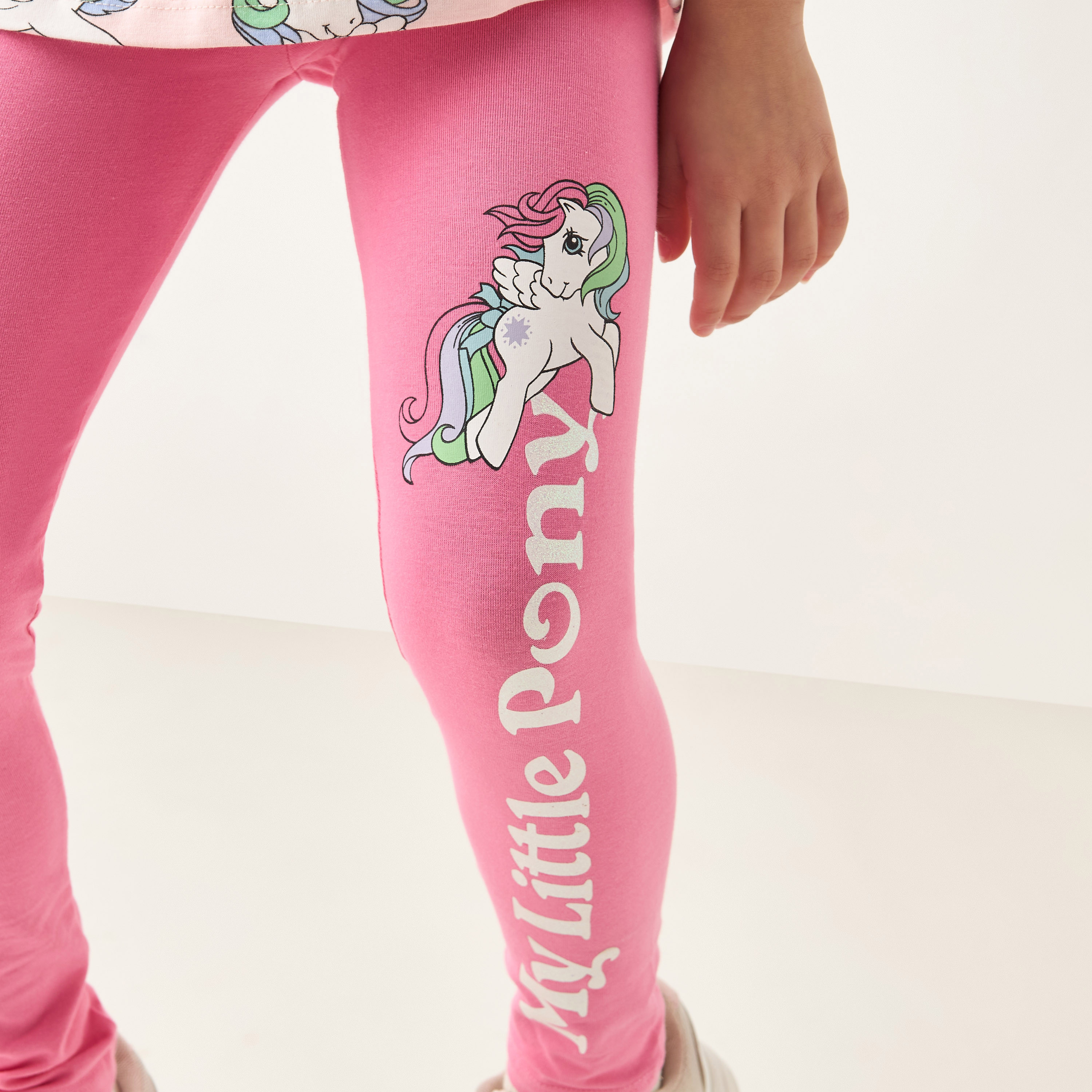 بنطلون ليقنز بطبعات ماي ليتيل بوني بخصر مطاطي من هاسبرو-baby-girls-clothing-bottoms-leggings-image-4