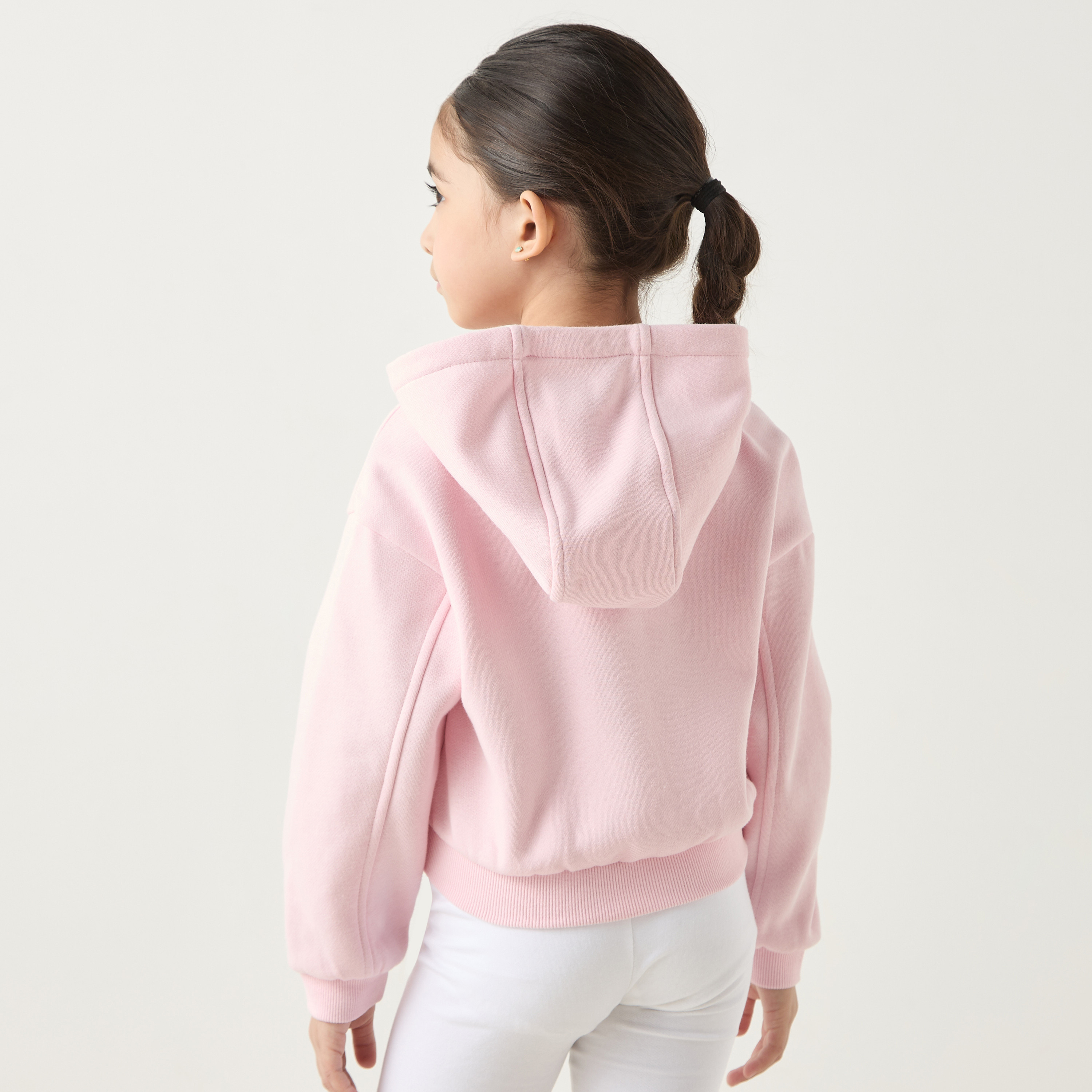 Kappa Logo Print Hooded Sweatshirt with Long Sleeves-girls-clothing-sweatshirts-image-3