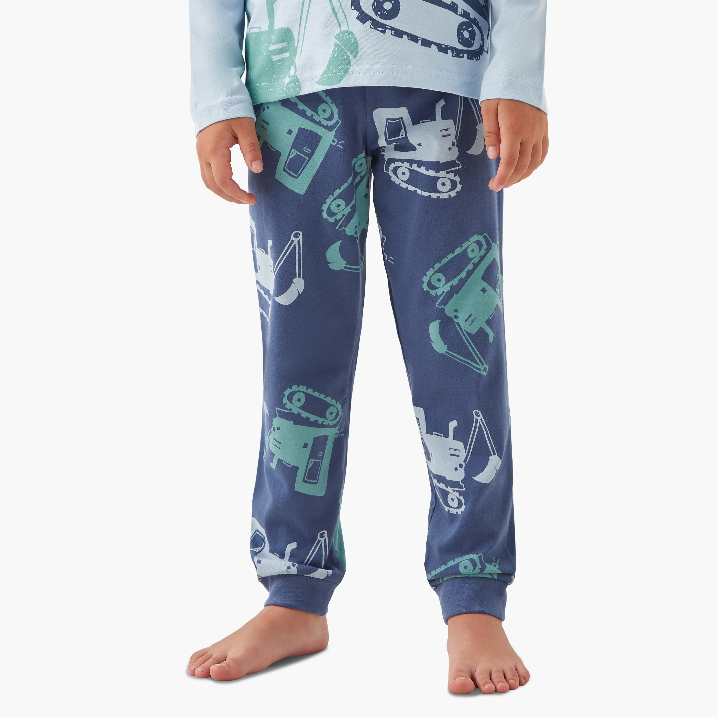 طقم بنطلون بيجاما وتيشيرت بطبعات جرافيك من جونيورز-boys-clothing-nightwear-image-3